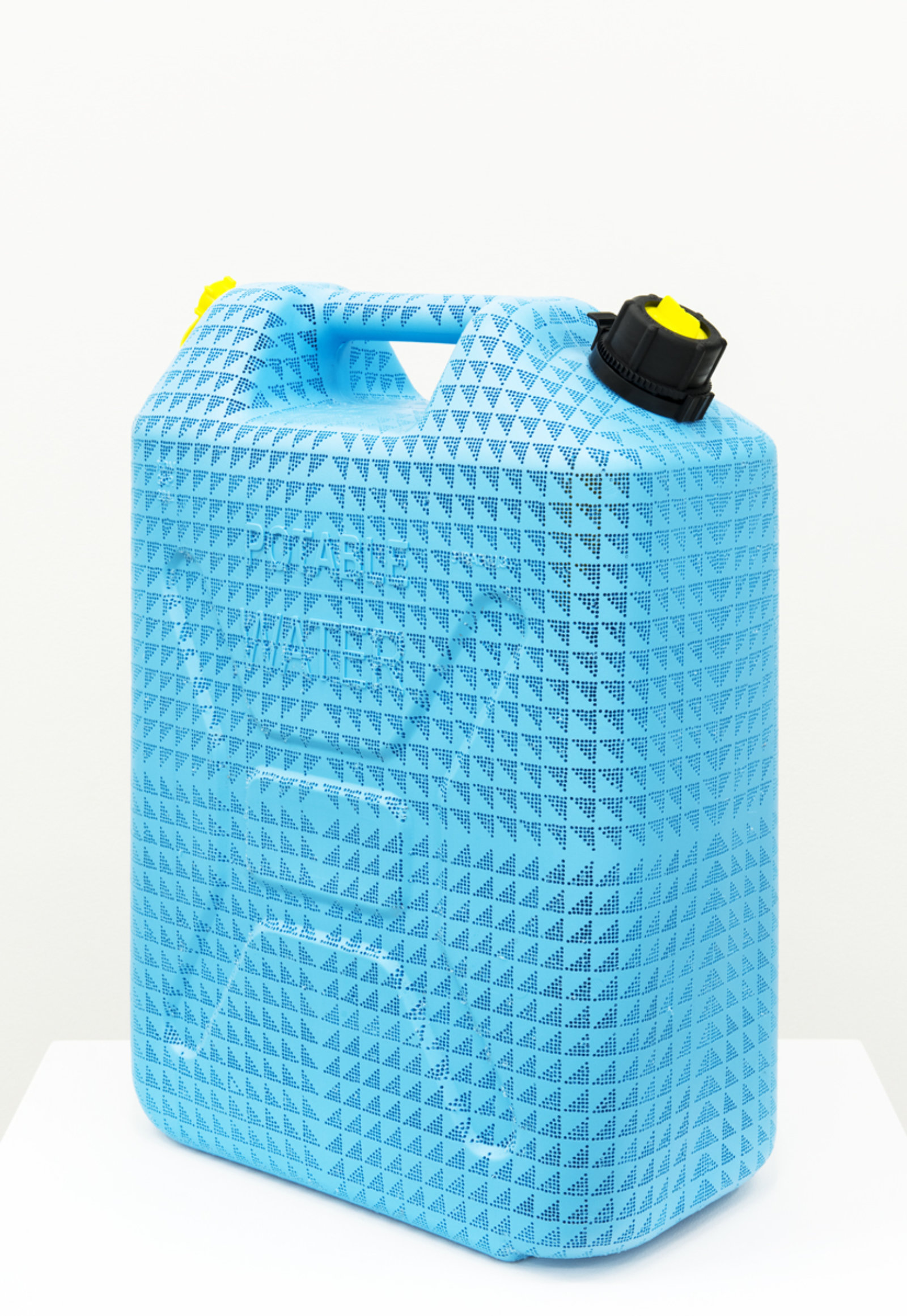 Brian Jungen, Triangle Repeater, 2013, carved gallon water jug, 18 x 13 x 7 in. (46 x 33 x 18 cm)