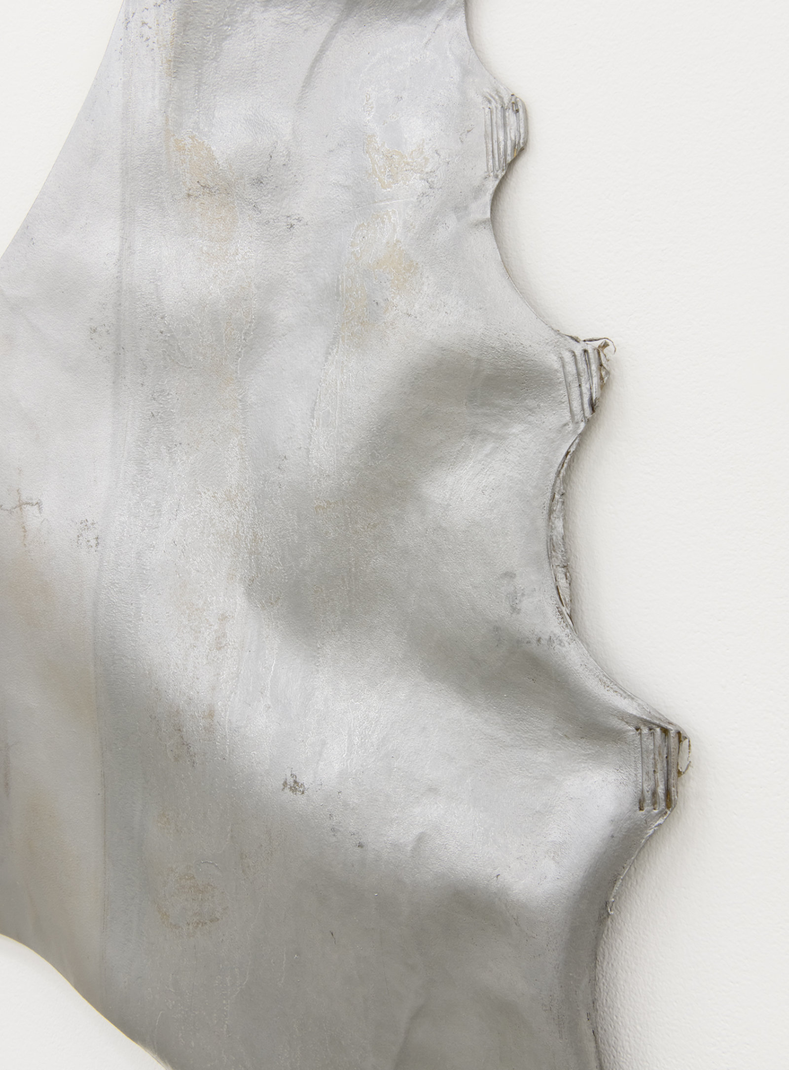 Brian Jungen, Untitled (detail), 2010, elk hide and silver ink, 106 x 53 x 4 in. (269 x 135 x 10 cm)