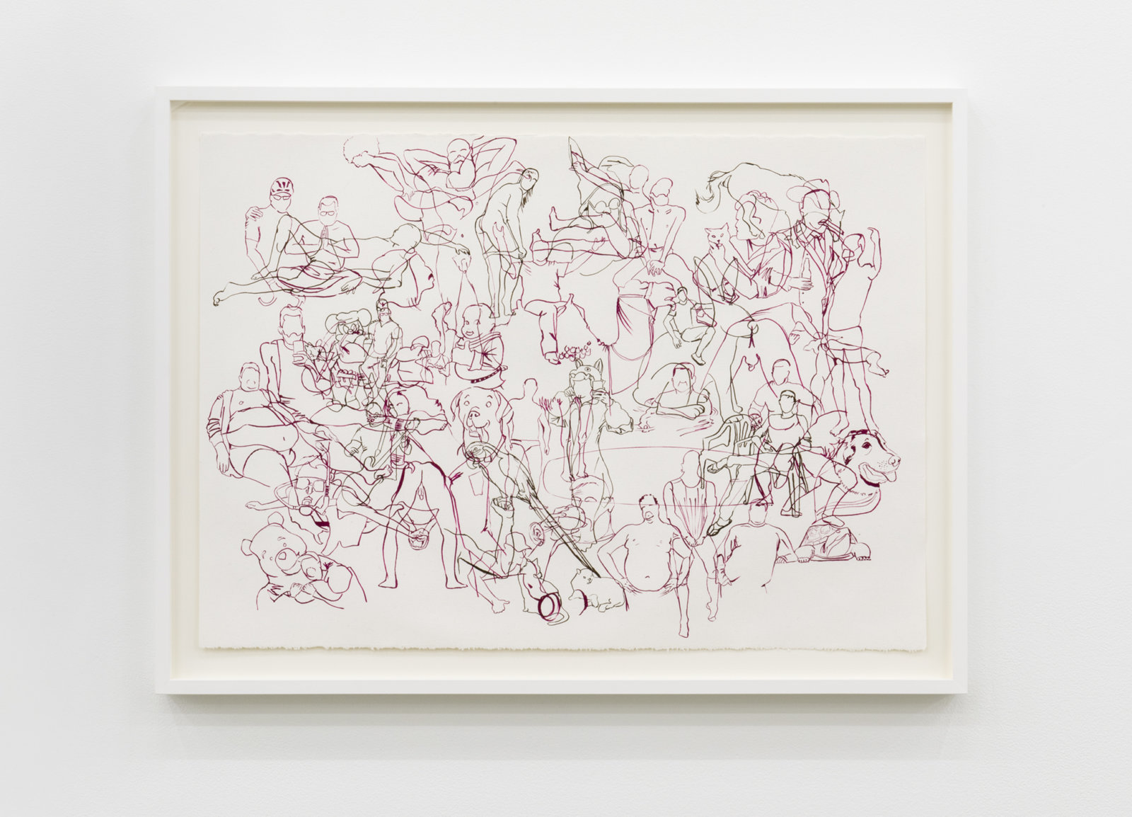 Brian Jungen, Untitled, 2017, felt marker on paper, 21 x 30 in. (52 x 75 cm)