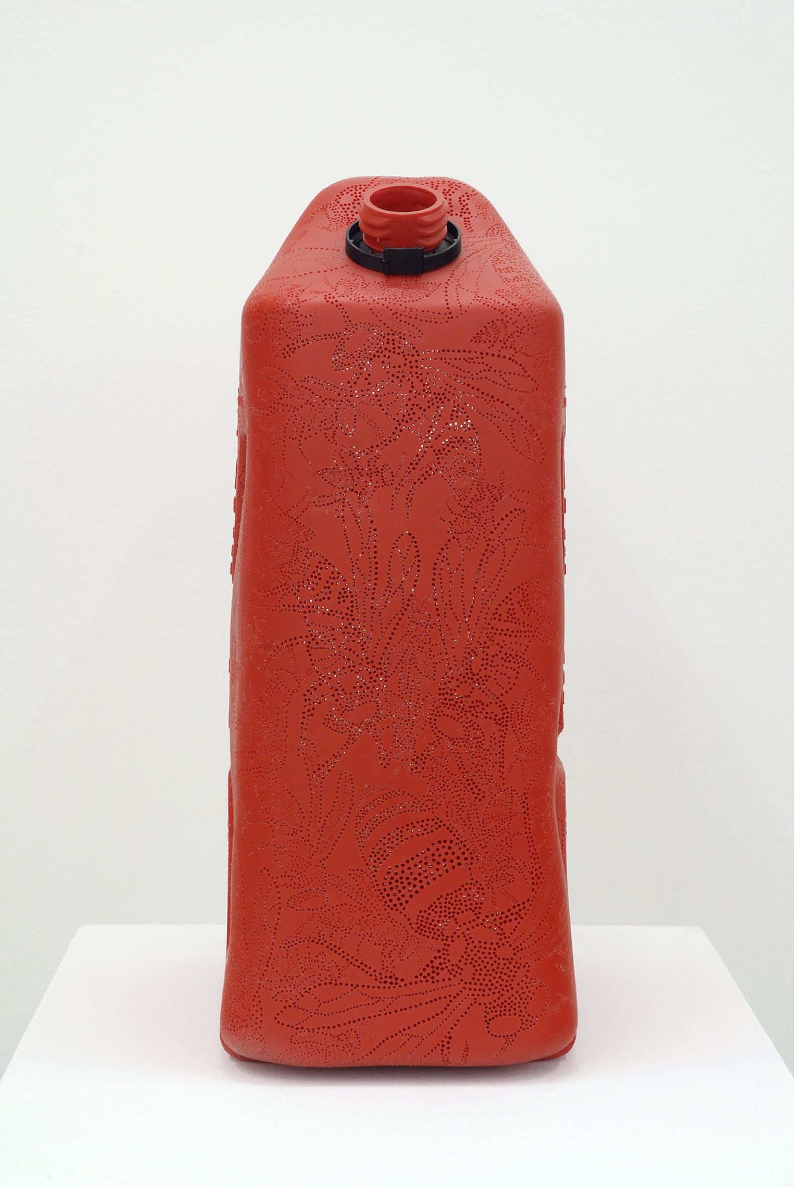 Brian Jungen, Wasp, 2008, carved gallon gasoline jug, 18 x 13 x 7 in. (46 x 33 x 18 cm)