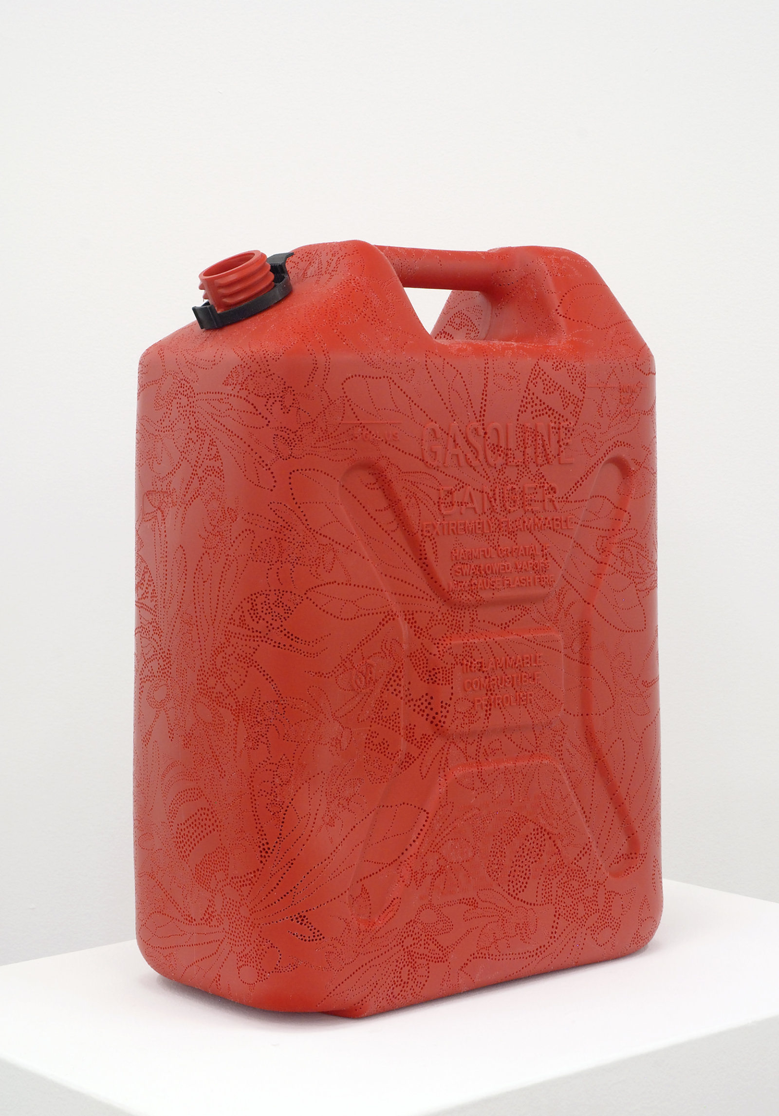 Brian Jungen, Wasp, 2008, carved gallon gasoline jug, 18 x 13 x 7 in. (46 x 33 x 18 cm)
