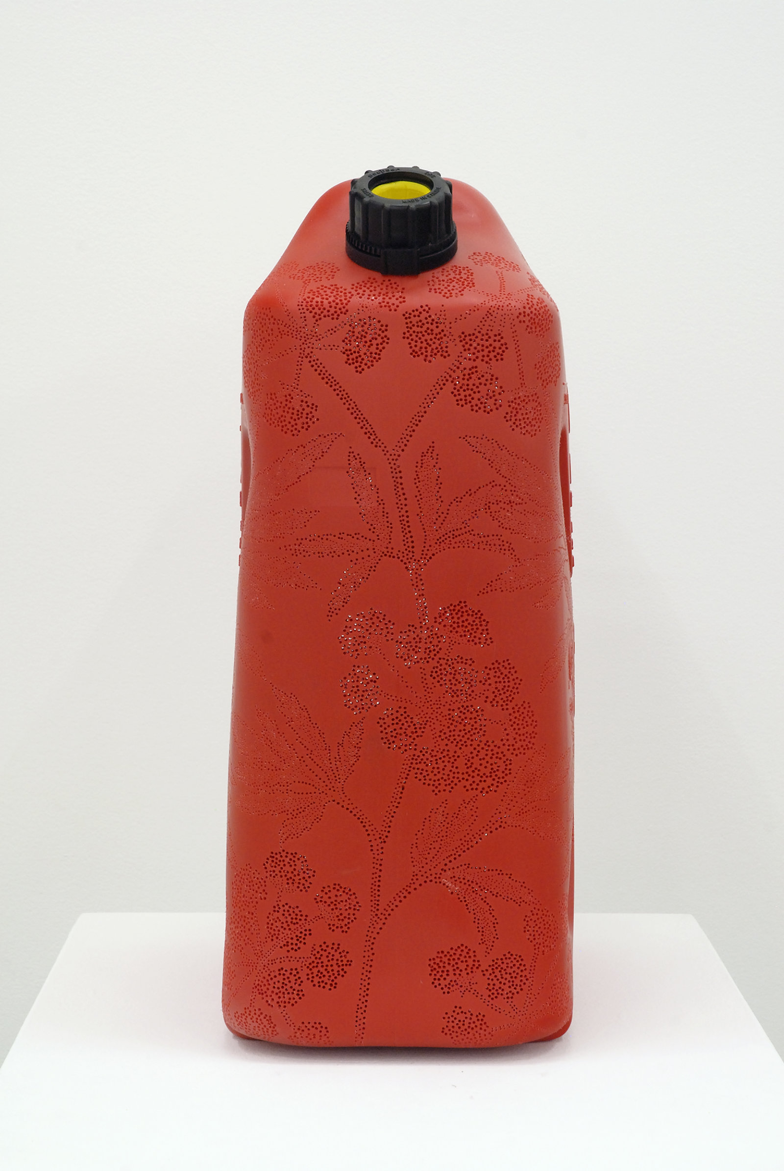 Brian Jungen, Water Hemlock, 2008, carved gallon gasoline jug, 18 x 13 x 7 in. (46 x 33 x 18 cm)