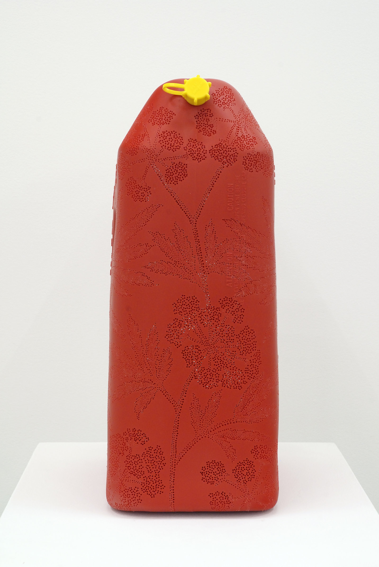 Brian Jungen, Water Hemlock, 2008, carved gallon gasoline jug, 18 x 13 x 7 in. (46 x 33 x 18 cm)