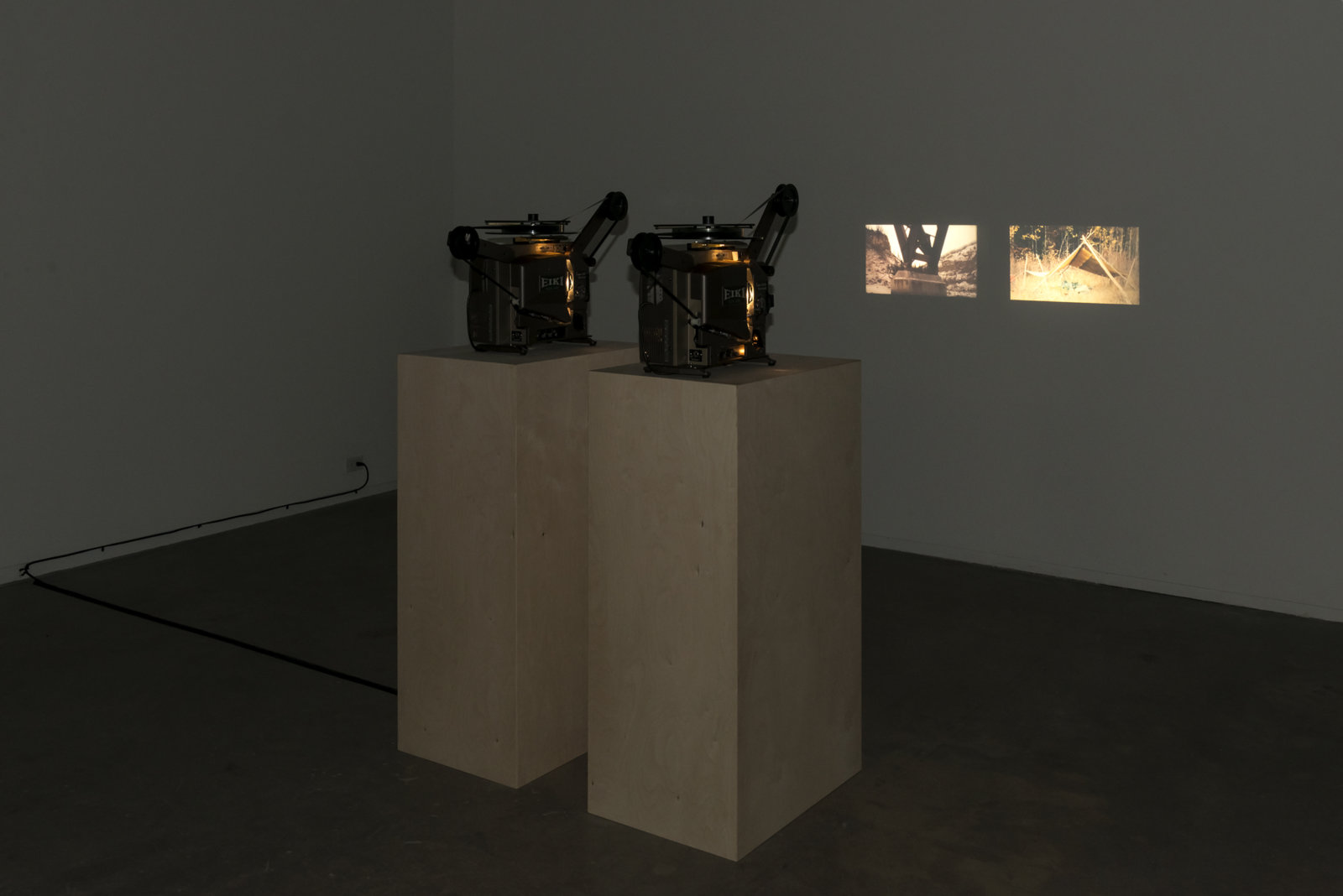 Brian Jungen and Duane Linklater, Lean, 2012, super 16mm ﬁlm loop on projector, 10 minutes