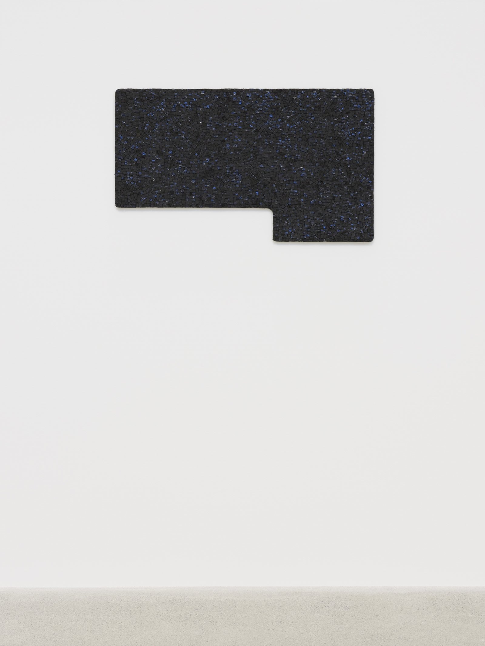 Janice Kerbel, Pool (Full L, black), 2019, glass smalti mosaic, 33 x 20 in. (83 x 50 cm)