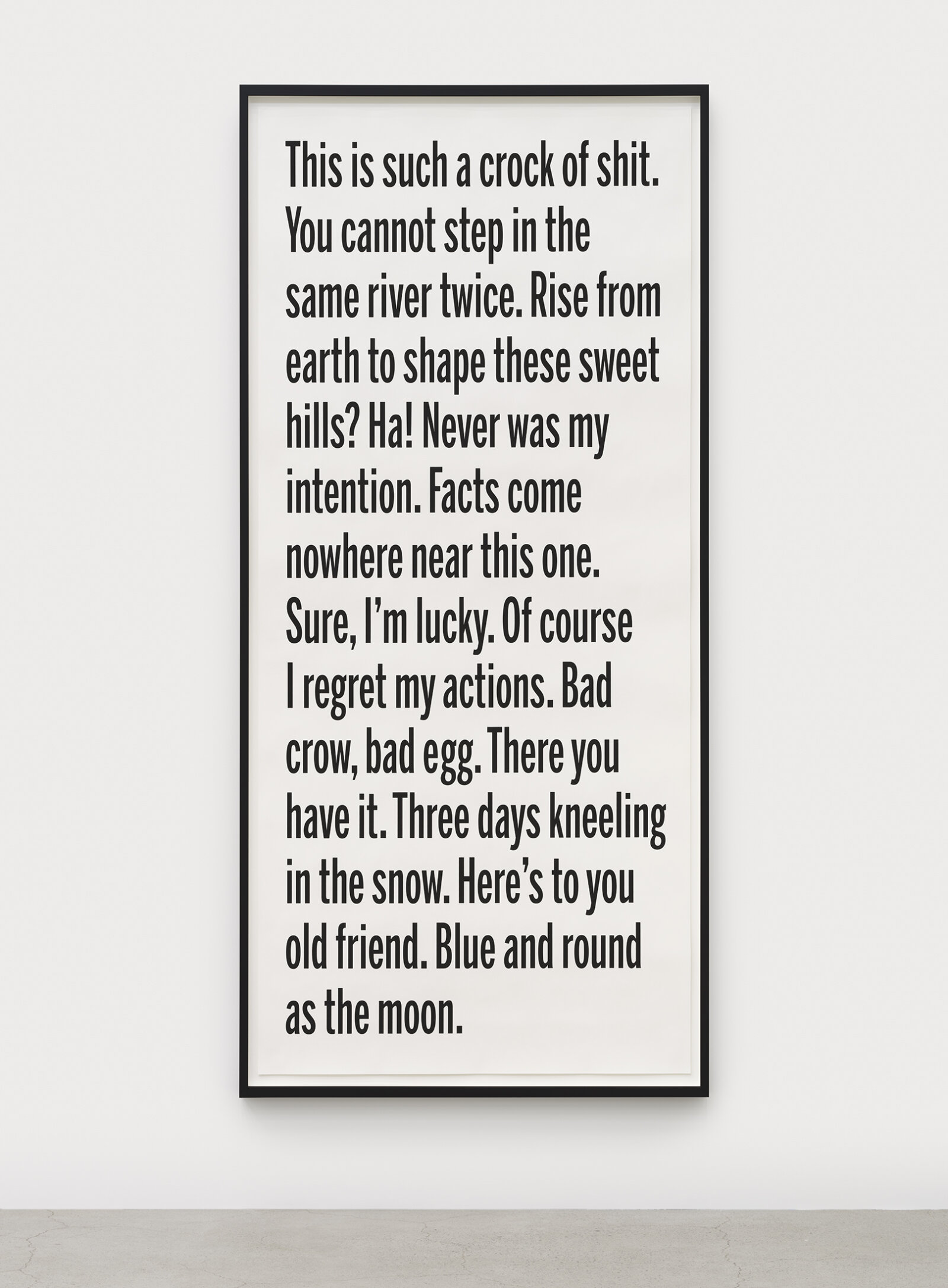 Janice Kerbel, Rant 01, 2025, silkscreen on paper, 61 x 37 in. (156 x 94 cm)