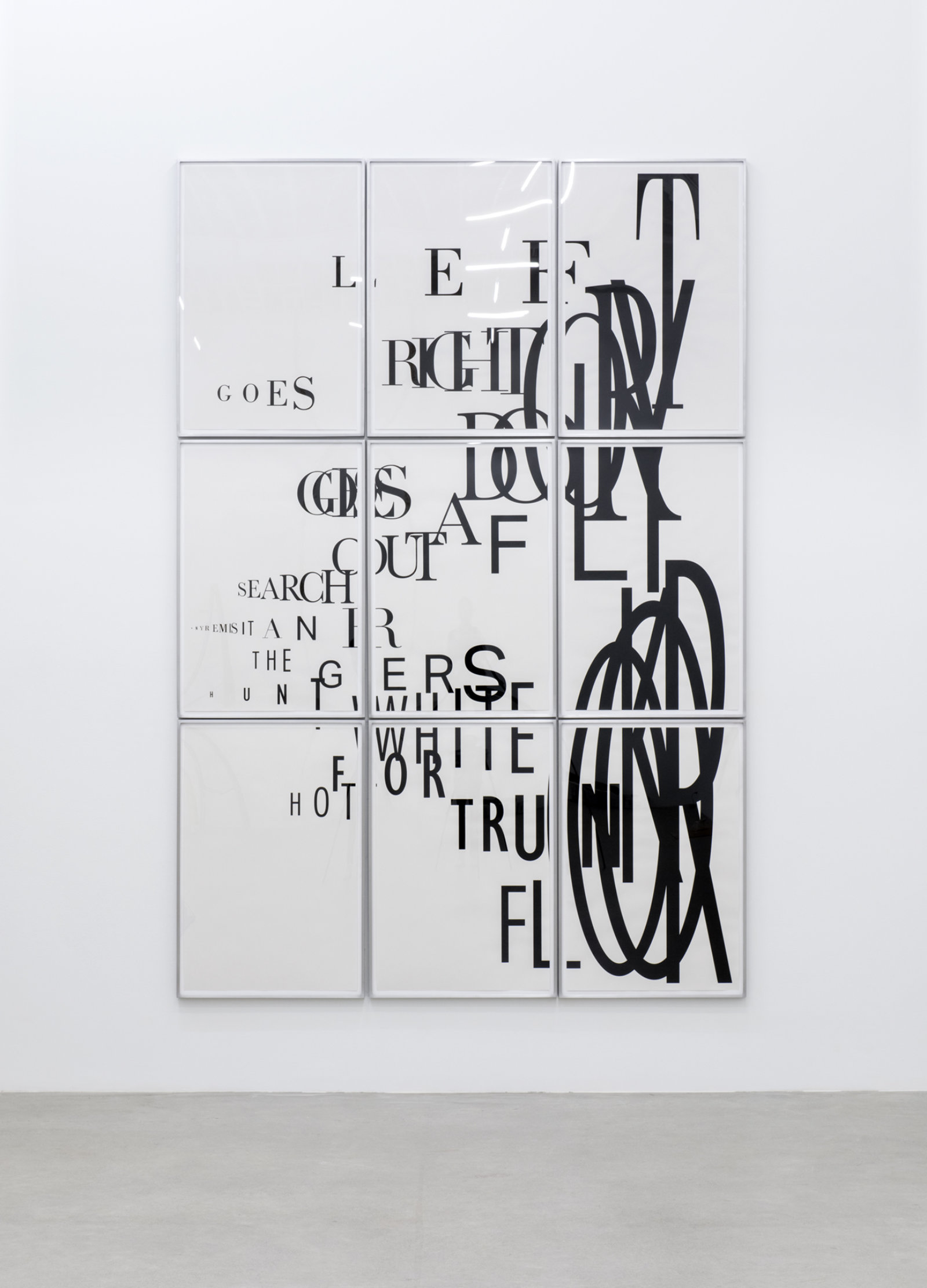 Janice Kerbel, Score, ‘Blast’, 2015, 9 silkscreen prints on paper, composition: 98 x 65 in. (250 x 167 cm), each sheet: 22 x 33 in. (56 x 84 cm)  