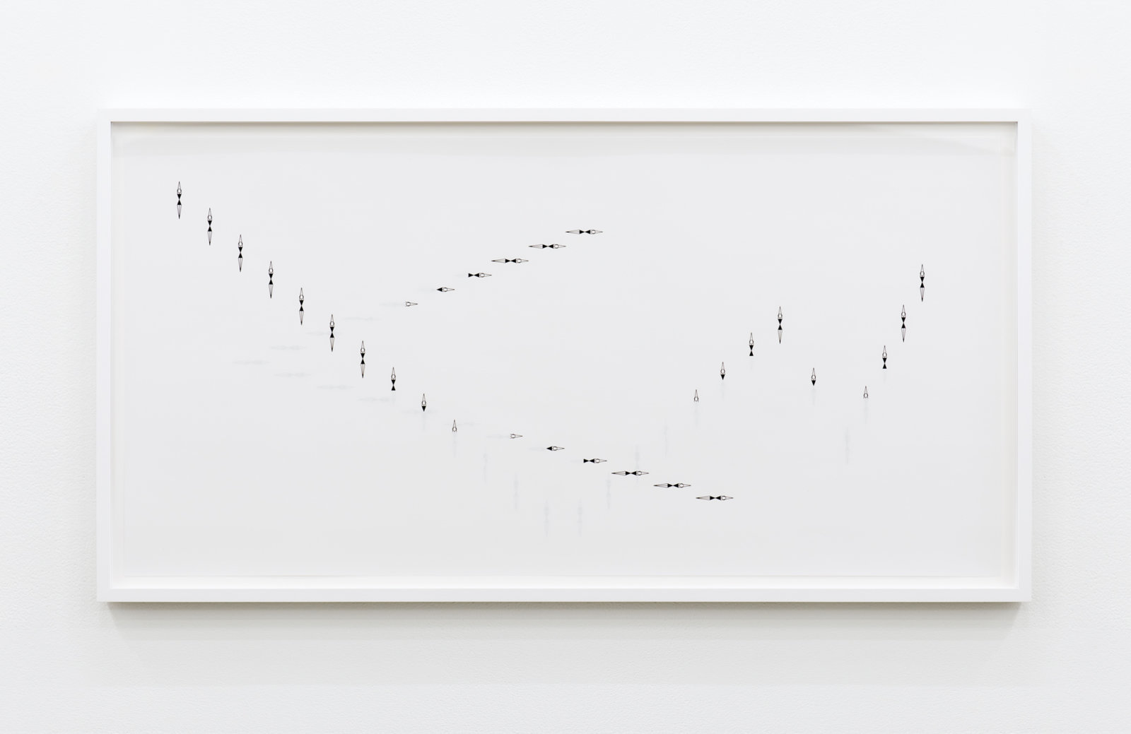 Janice Kerbel, Sync (Cannon), 2017, double sided silkscreen print on paper, 33 x 17 in. (84 x 42 cm)