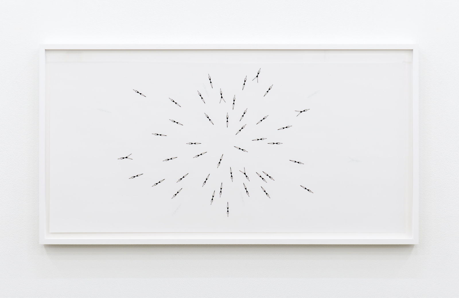 Janice Kerbel, Sync (Explode), 2017, double sided silkscreen print on paper, 33 x 17 in. (84 x 42 cm)
