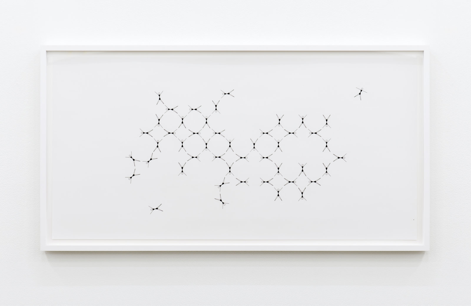Janice Kerbel, Sync (Honeycomb), 2017, double sided silkscreen print on paper, 33 x 17 in. (84 x 42 cm)