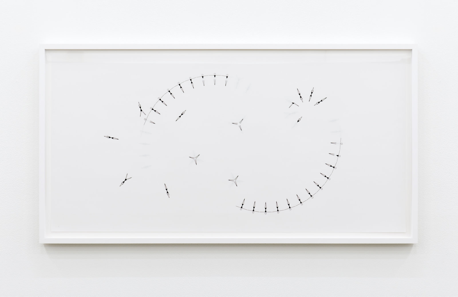 Janice Kerbel, Sync (Split Circle), 2017, double sided silkscreen print on paper, 33 x 17 in. (84 x 42 cm)