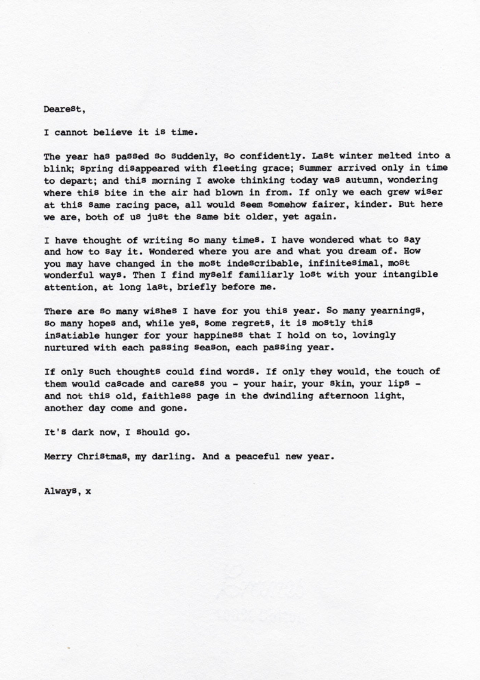 Janice Kerbel, Underwood: Winter, 2004, digital inkjet on airmail paper, 11 x 9 in. (29 x 24 cm)