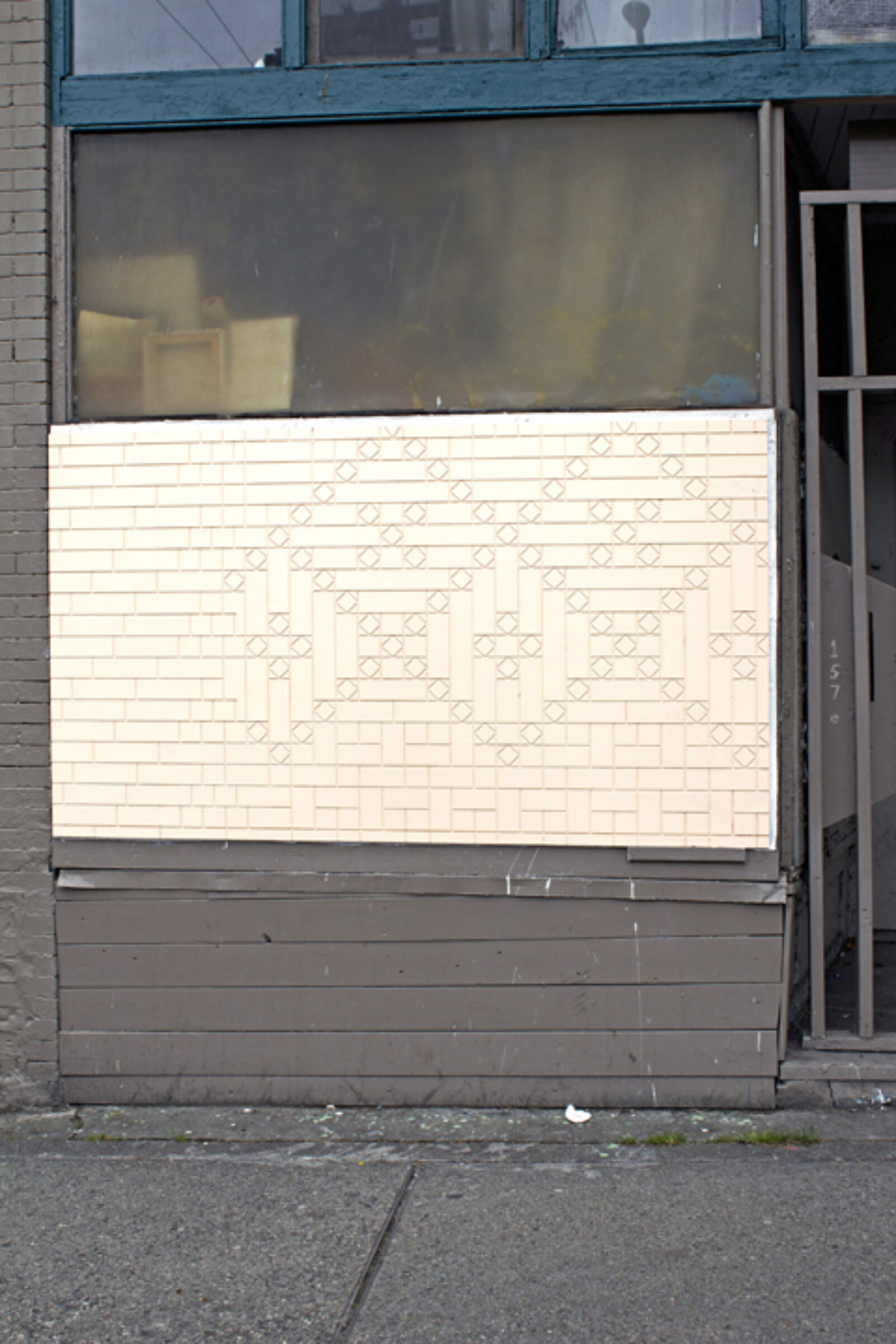 Devon Knowles, Drifter, 2012, medium density overlay, latex paint, dimensions variable. Installation view, Crying Room, Vancouver, Canada, 2012