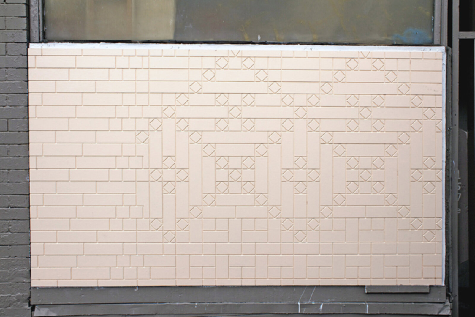 Devon Knowles, Drifter, 2012, medium density overlay, latex paint, dimensions variable. Installation view, Crying Room, Vancouver, Canada, 2012