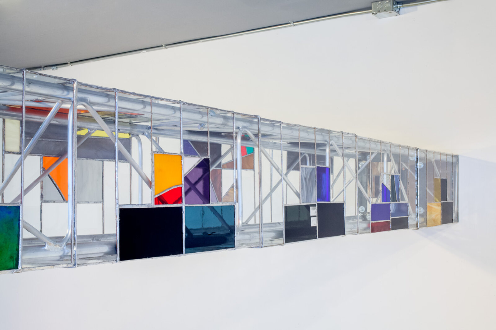Devon Knowles, It’s Only Forever (detail), 2013, glass, aluminum, paper, dimensions variable. Installation view, Properties, Western Front, Vancouver, Canada, 2013