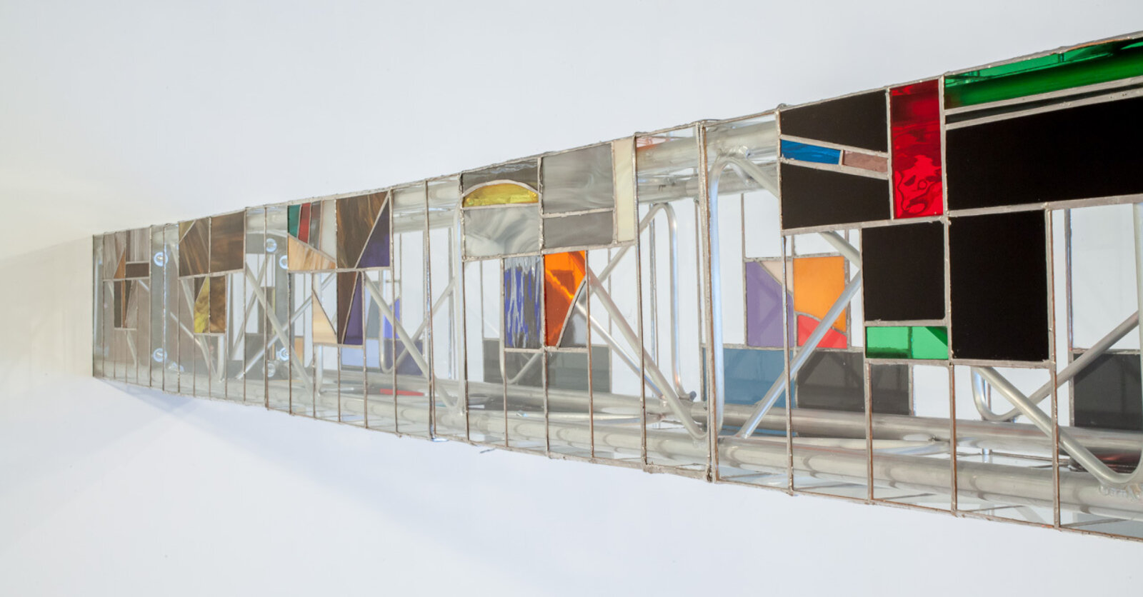 Devon Knowles, It’s Only Forever (detail), 2013, glass, aluminum, paper, dimensions variable. Installation view, Properties, Western Front, Vancouver, Canada, 2013