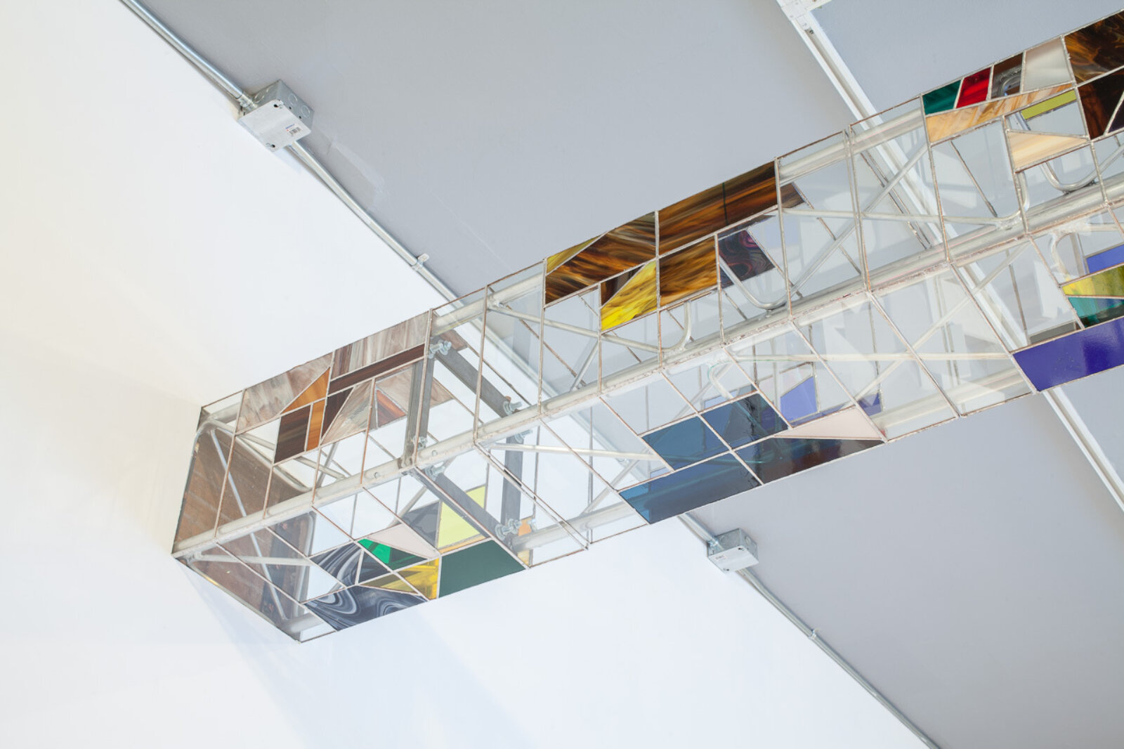 Devon Knowles, It’s Only Forever (detail), 2013, glass, aluminum, paper, dimensions variable. Installation view, Properties, Western Front, Vancouver, Canada, 2013