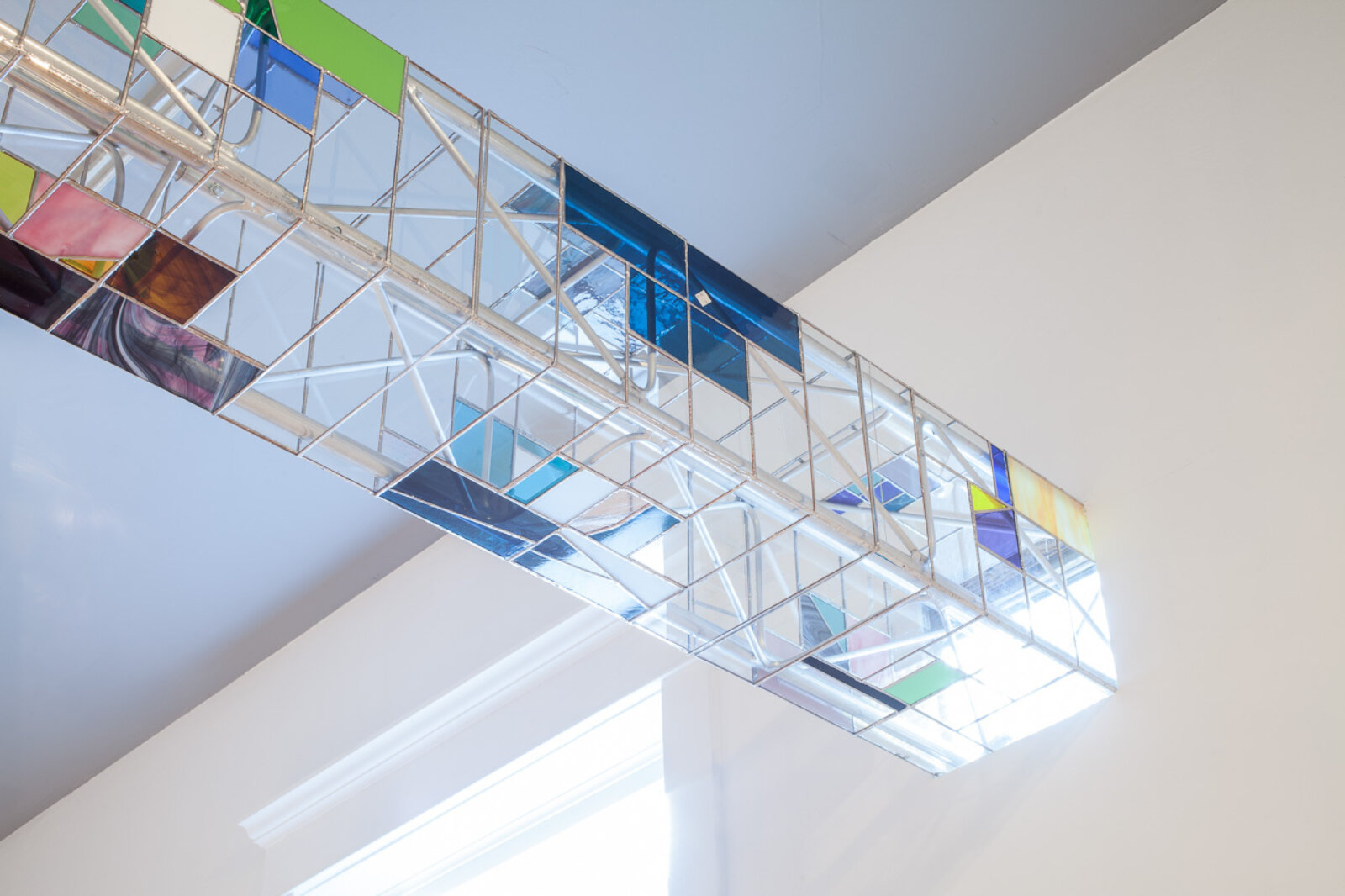 Devon Knowles, It’s Only Forever (detail), 2013, glass, aluminum, paper, dimensions variable. Installation view, Properties, Western Front, Vancouver, Canada, 2013
