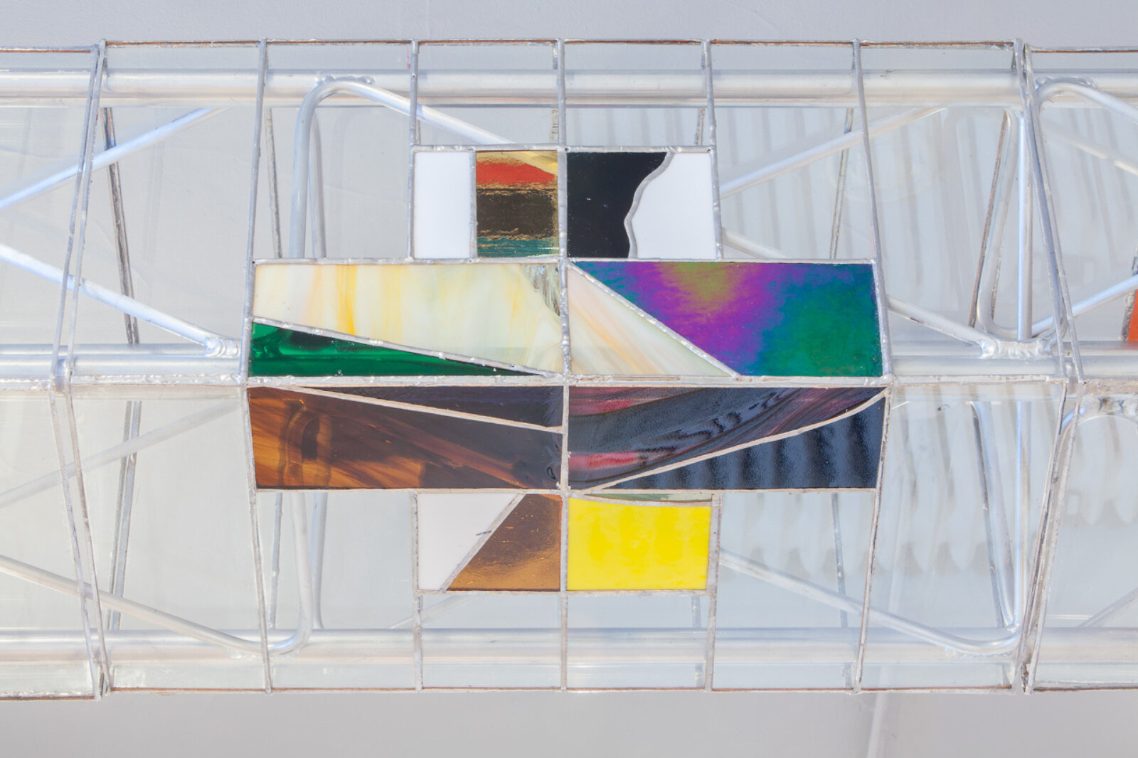 Devon Knowles, It’s Only Forever (detail), 2013, glass, aluminum, paper, dimensions variable. Installation view, Properties, Western Front, Vancouver, Canada, 2013