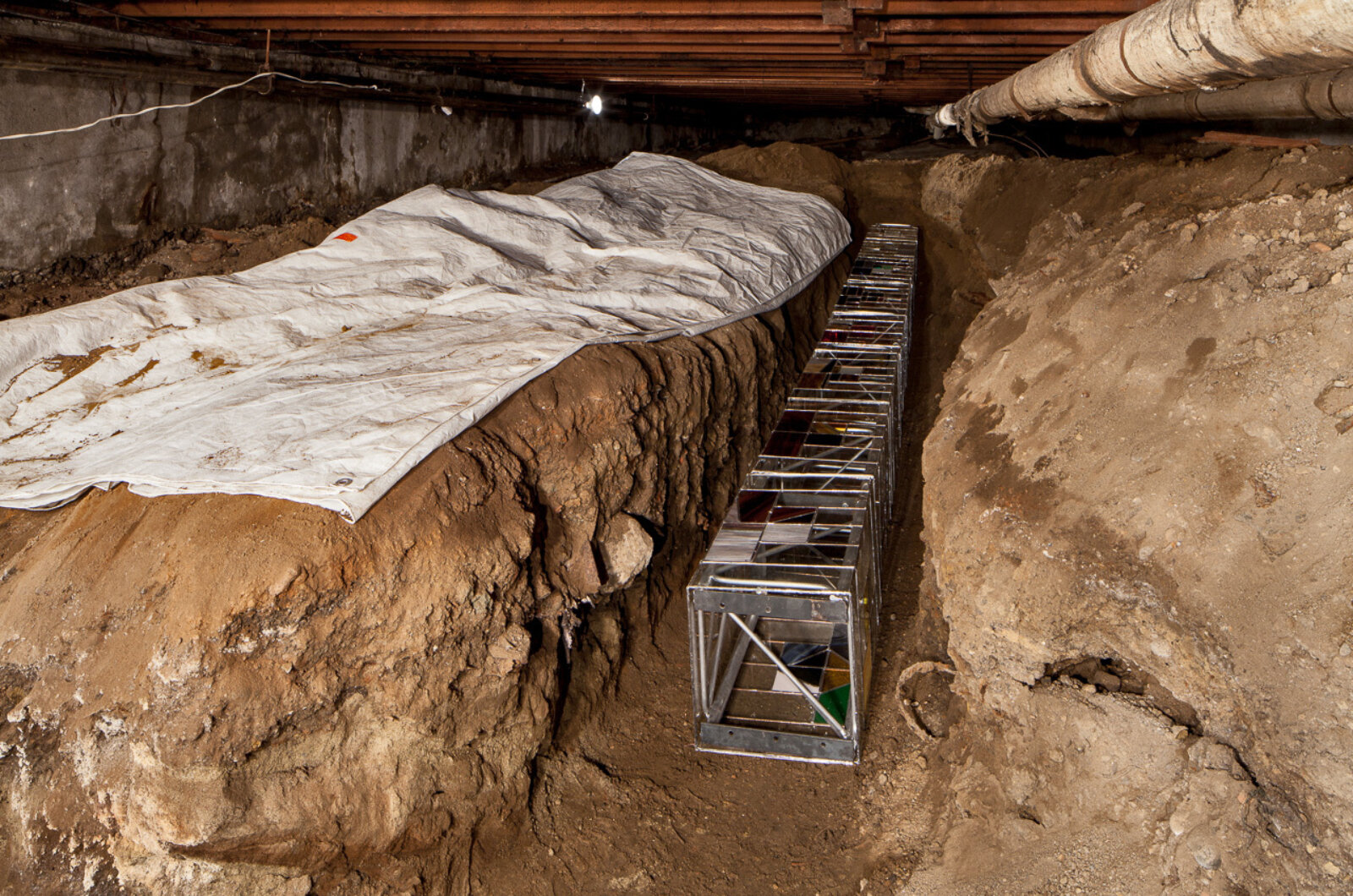 Devon Knowles, It’s Only Forever, 2013, glass, aluminum, paper, dimensions variable. Installation view, Properties, Western Front, Vancouver, Canada, 2013