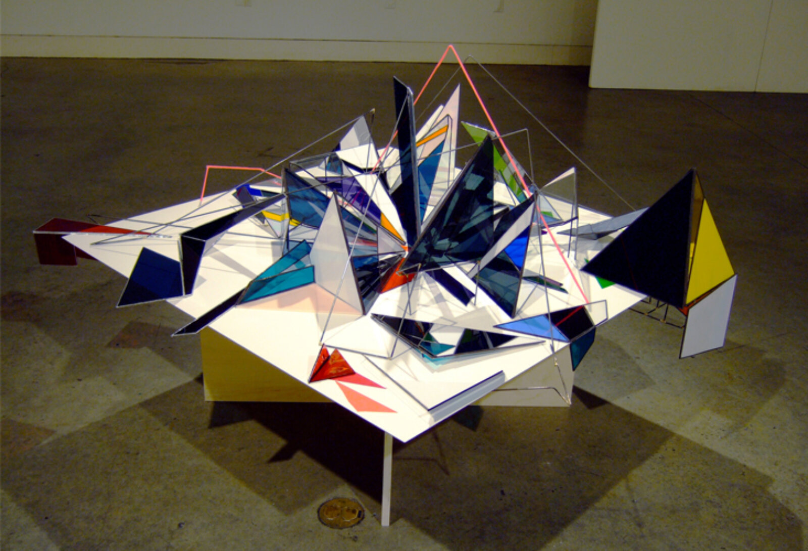 Devon Knowles, Rock the Stone, 2007, glass, aluminum, steel, lead, wood, 36 x 48 x 48 in. (91 x 122 x 122 cm)