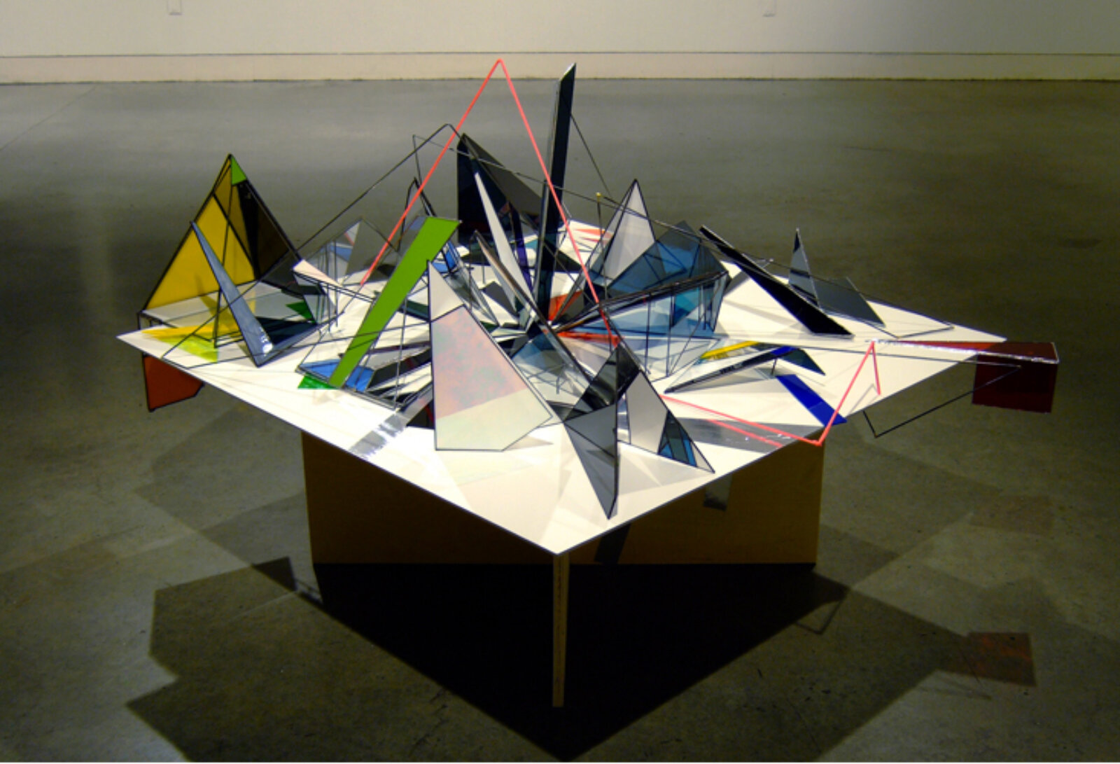 Devon Knowles, Rock the Stone, 2007, glass, aluminum, steel, lead, wood, 36 x 48 x 48 in. (91 x 122 x 122 cm)