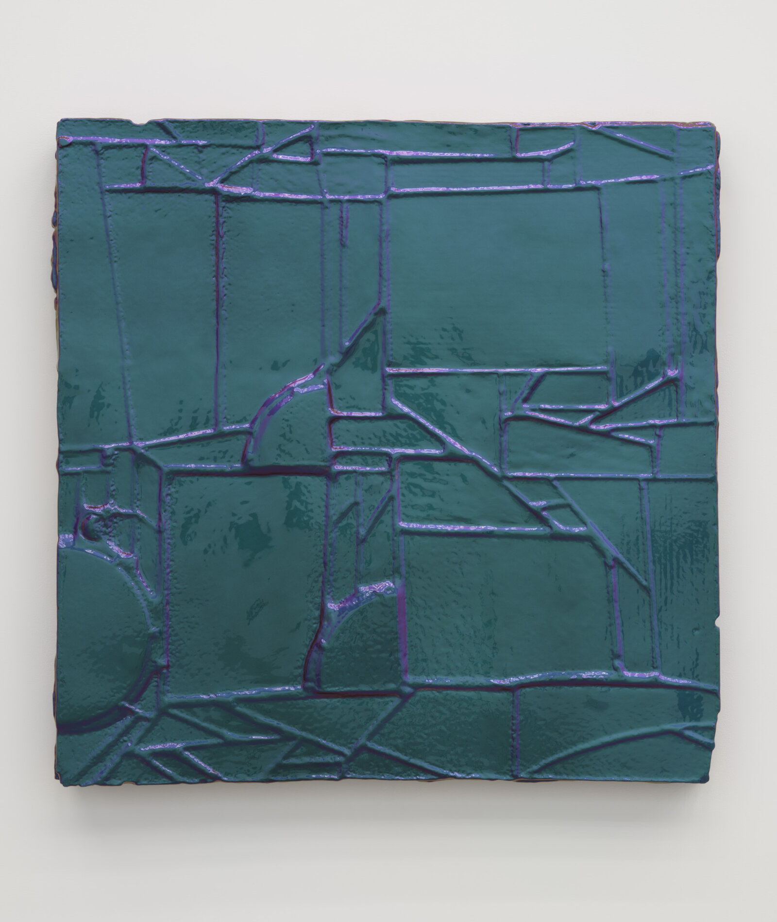 Devon Knowles, Self-Presence, 2024, aluminum, chromaflair paint, 36 x 36 x 3 in. (91 x 91 x 8 cm)