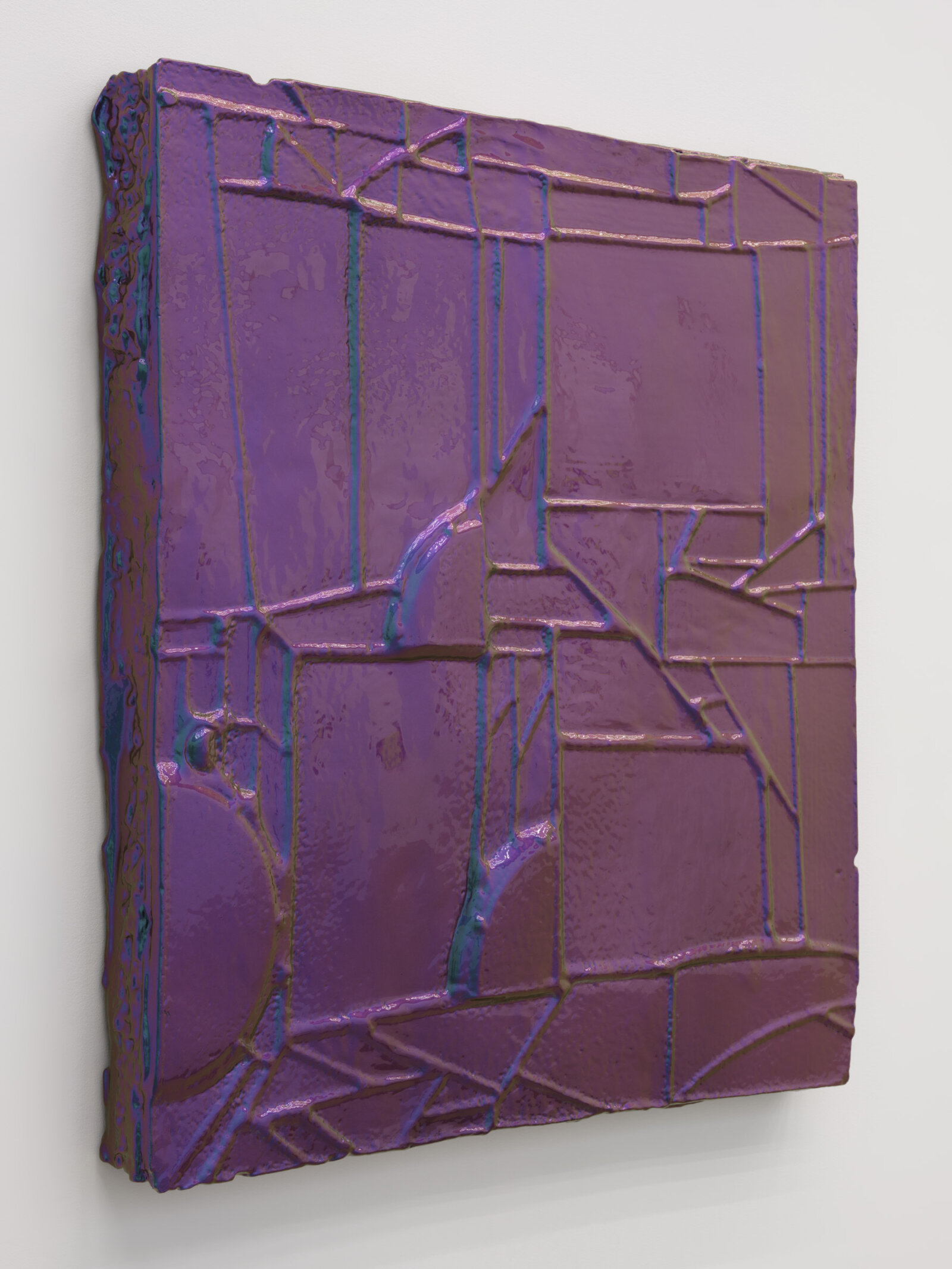 Devon Knowles, Self-Presence, 2024, aluminum, chromaflair paint, 36 x 36 x 3 in. (91 x 91 x 8 cm)