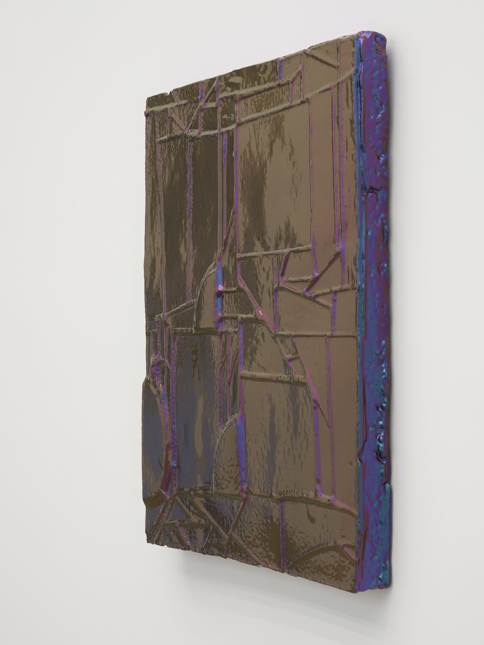 Devon Knowles, Self-Presence, 2024, aluminum, chromaflair paint, 36 x 36 x 3 in. (91 x 91 x 8 cm)