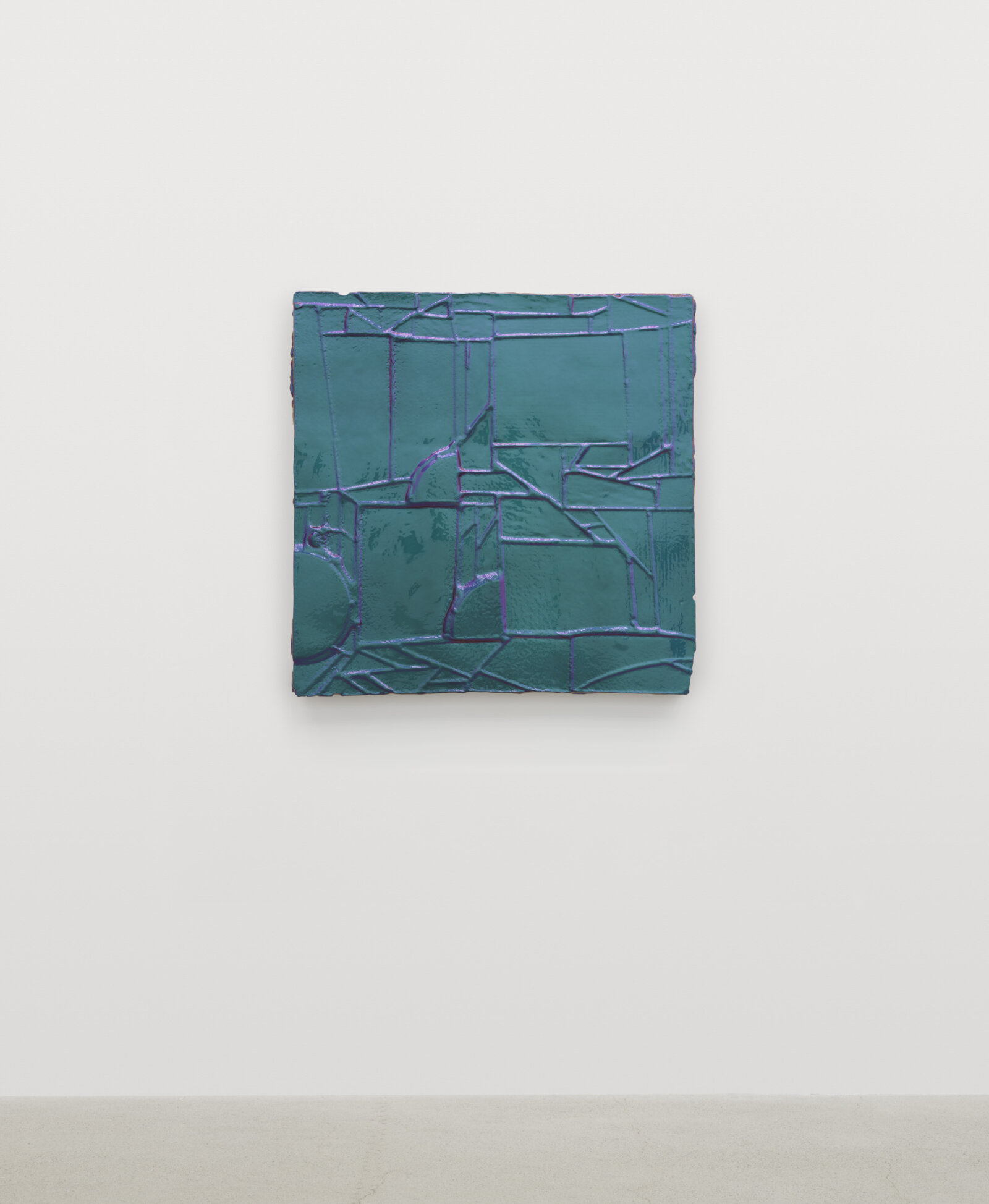 Devon Knowles, Self-Presence, 2024, aluminum, chromaflair paint, 36 x 36 x 3 in. (91 x 91 x 8 cm)