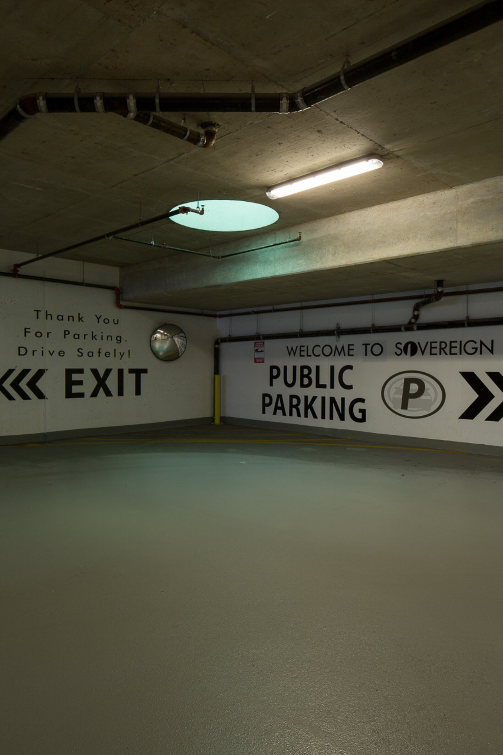 Devon Knowles, Total Running Time, 2015, concrete, glass, basalt, LED, stainless steel, native plantings, dimensions variable. Installation view, Burnaby, Canada, 2015