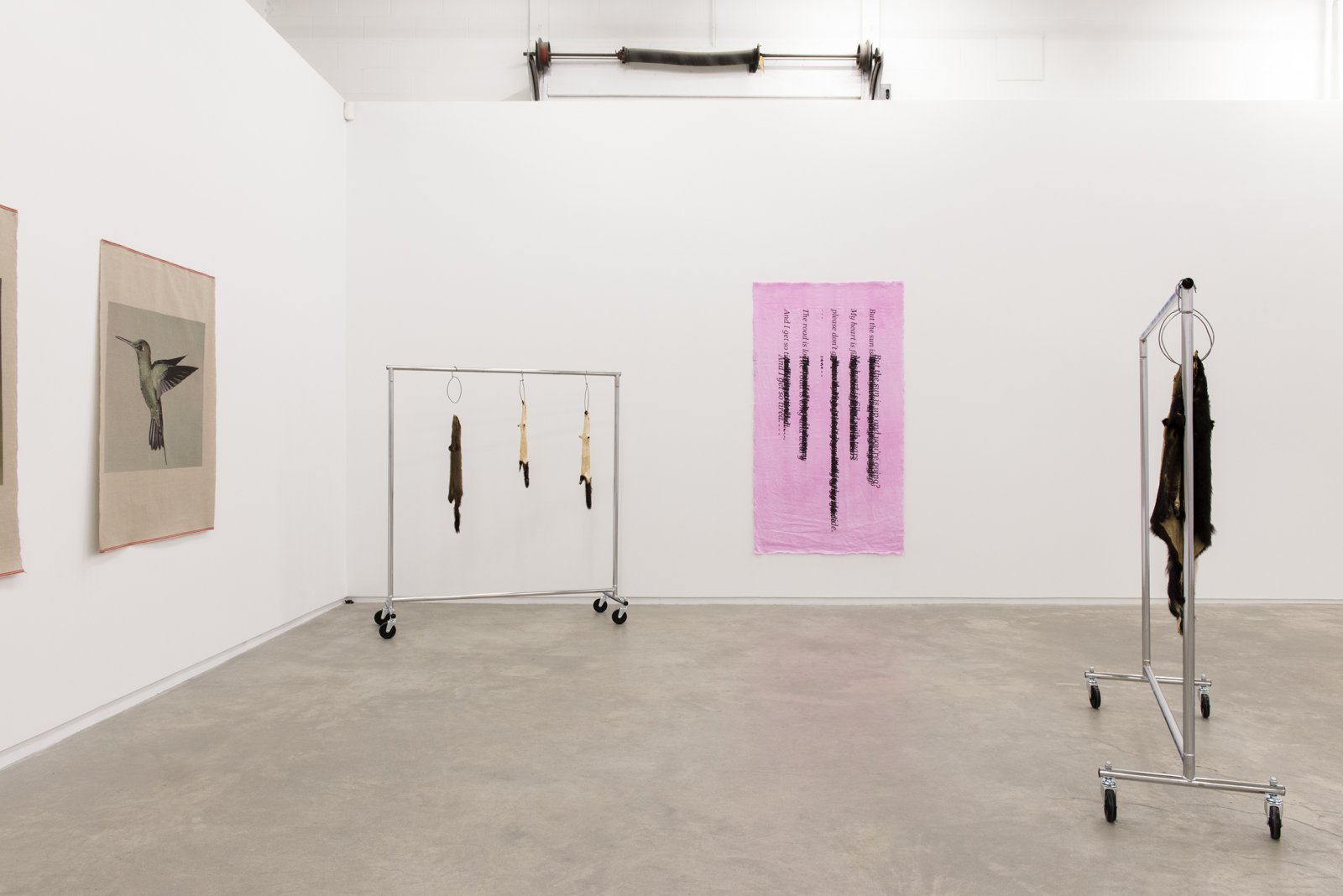 Duane Linklater, installation view, But the sun is up and you're going?, Catriona Jeffries, 2014 by Duane Linklater