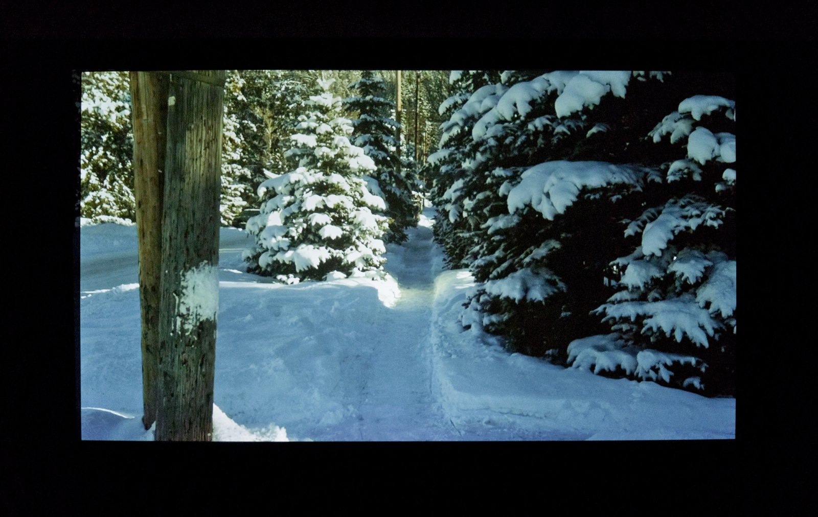 Duane Linklater, Something About Encounter, 2011-2013, HD iphone video with sound, dimensions variable. Installation view, Thunder Bay Art Gallery, Thunder Bay, 2013.