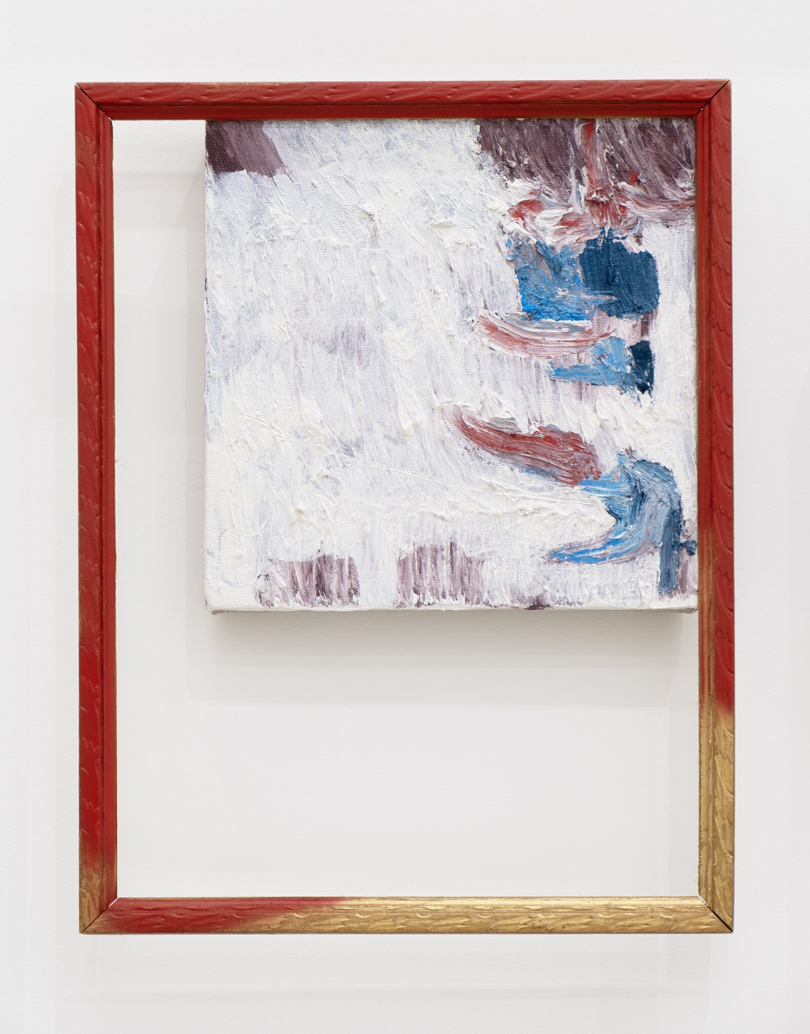 Duane Linklater, nistam (two), 2026, oil and oil stick, graphite, artist’s own frame, 17 x 13 in. (43 x 33 cm)