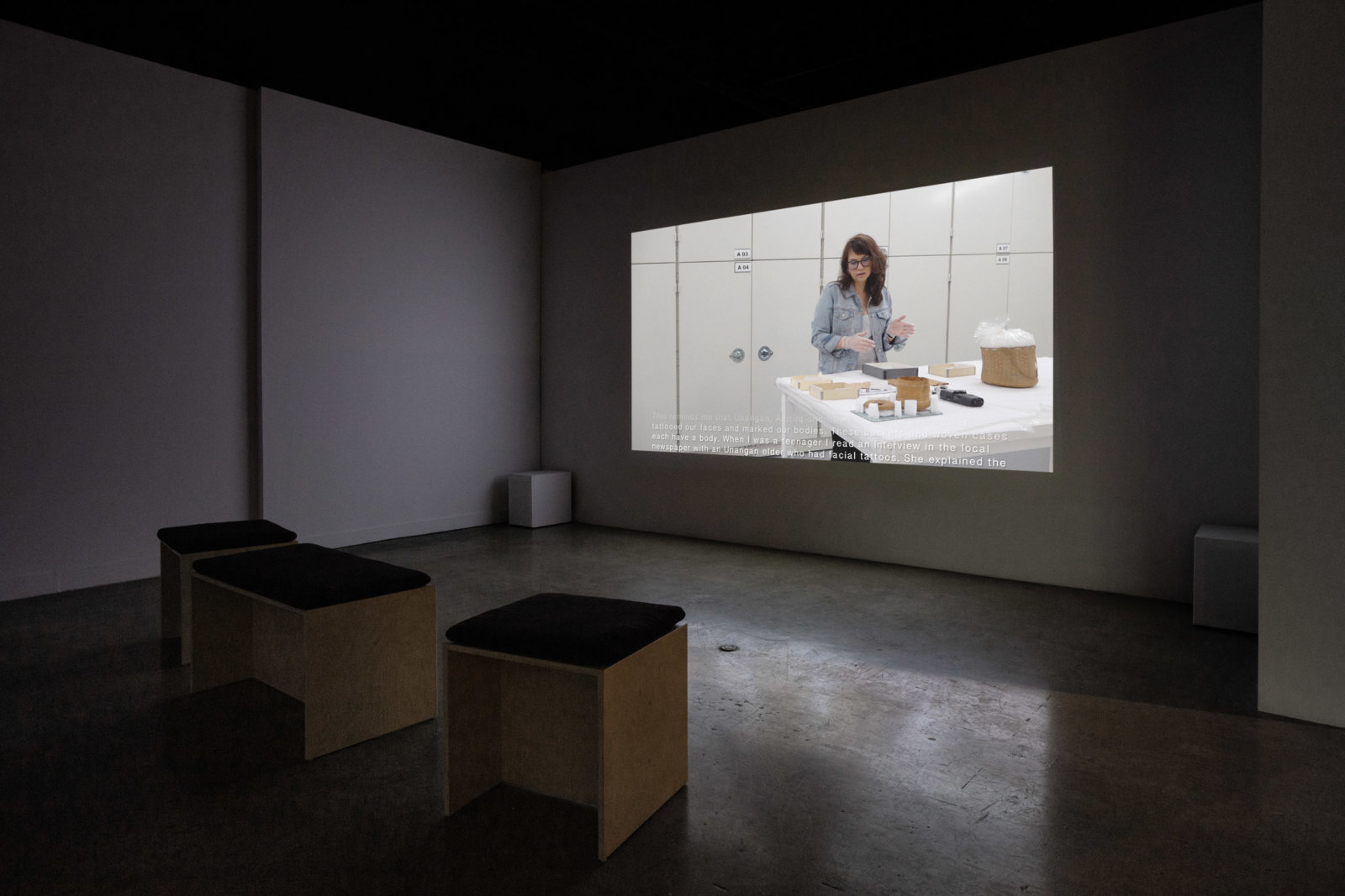 Tanya Lukin Linklater, An amplification through many minds, 2019, video, 36 minutes, 32 seconds. Installation view, My Mind Is With The Weather, Oakville Galleries, Canada, 2022