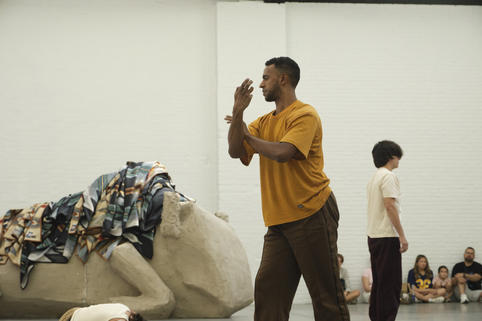 Tanya Lukin Linklater, bison bison (dance_hum for dirtbath), 2025, performance view, Dia Chelsea, New York, USA, 2025. Photo: Don Stahl. Courtesy Dia Art Foundation⁠