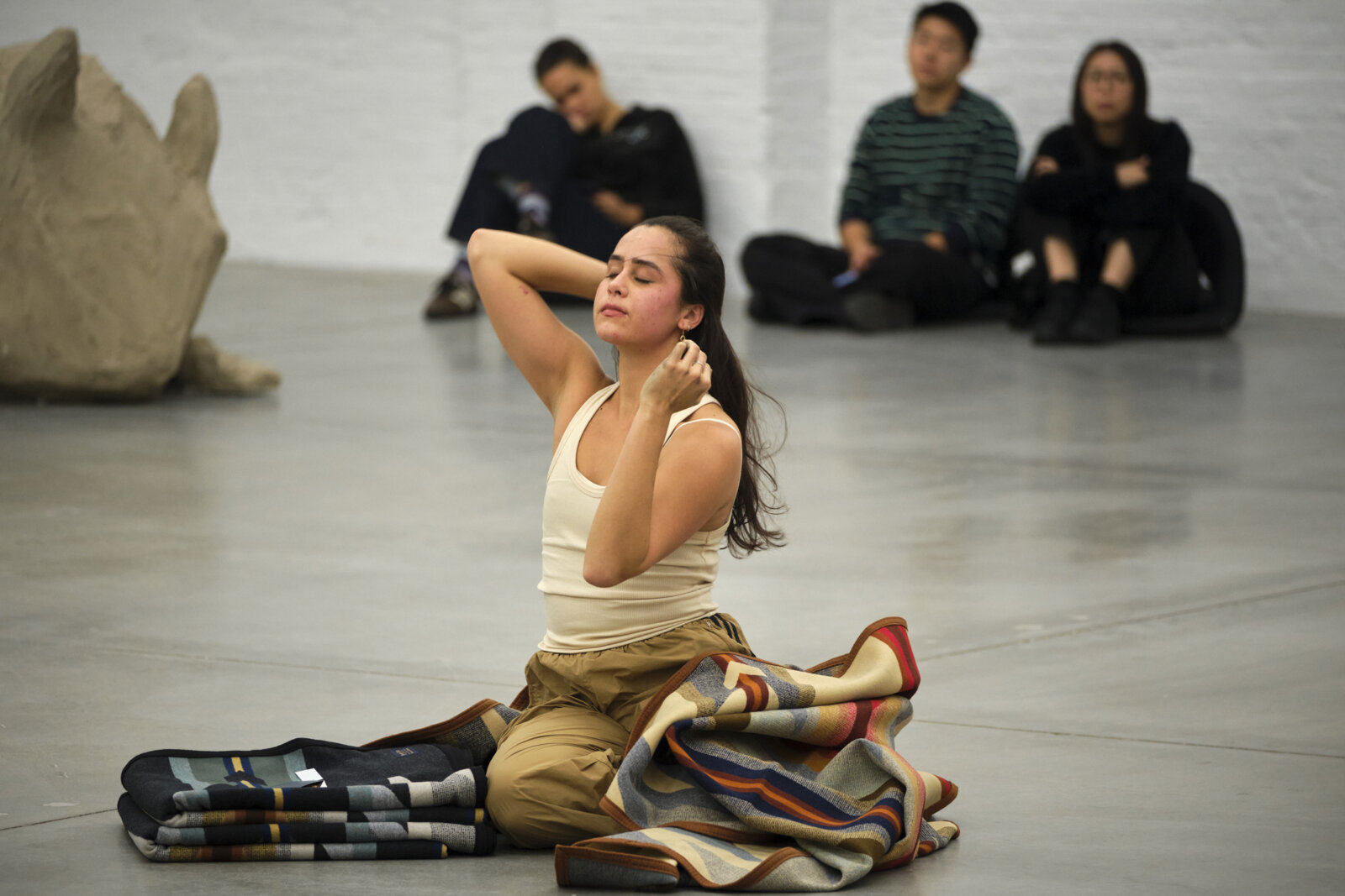 Tanya Lukin Linklater, bison bison (dance_hum for dirtbath), 2025, performance view, Dia Chelsea, New York, USA, 2025. Photo: Don Stahl. Courtesy Dia Art Foundation⁠