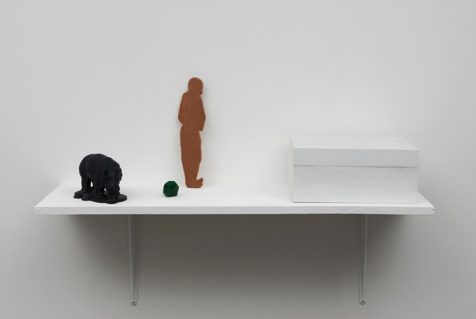 Christina Mackie, Hippo Man Green Box, 2009, painted plywood, jesmonite, cedar, polyurethane, reconstituted foam, 11 x 9 x 5 in. (28 x 23 x 13 cm)