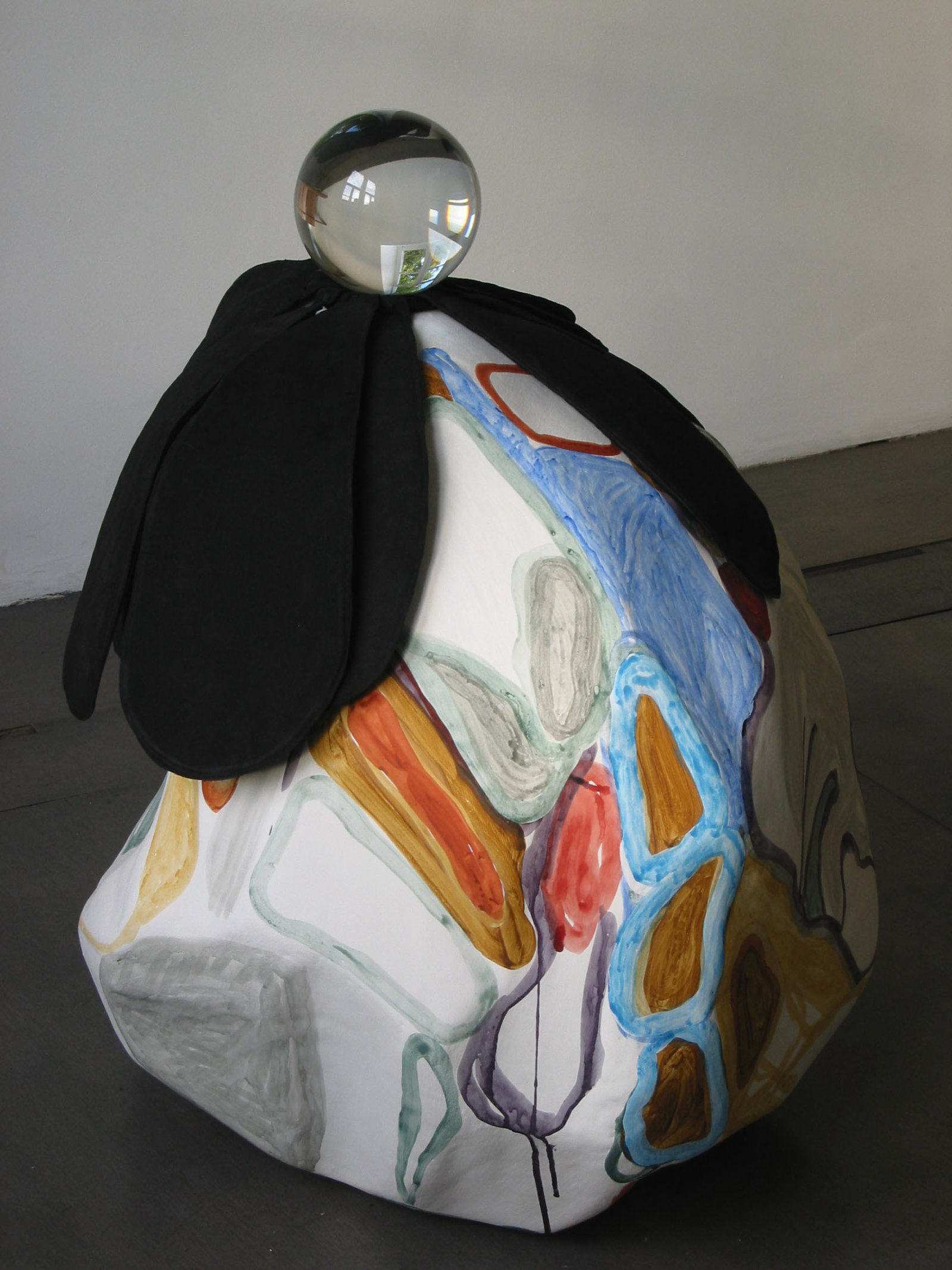 Christina Mackie, My Depression, 2003, gesso, leather, lead crystal, paint, 28 x 28 x 35 in. (70 x 70 x 90 cm)