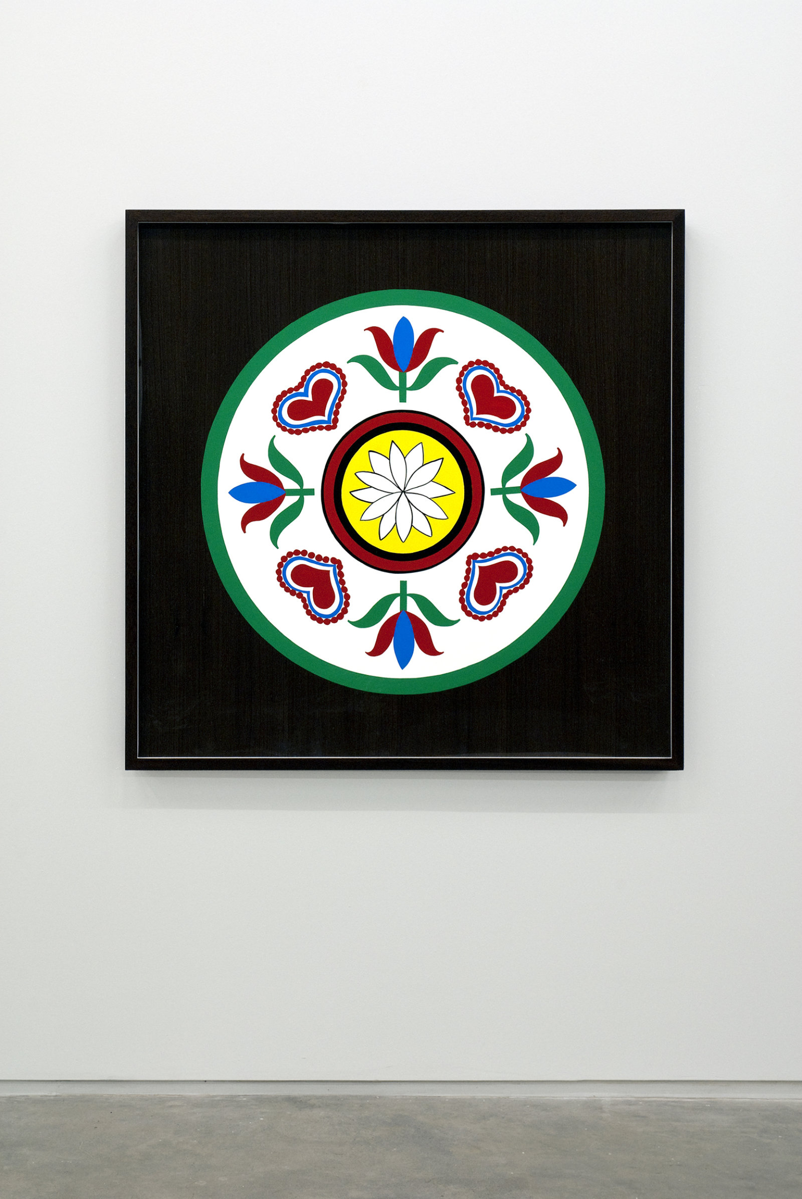 ​Myfanwy MacLeod, Hex II, 2009, enamel on wood, 48 x 48 in. (122 x 122 cm) by 