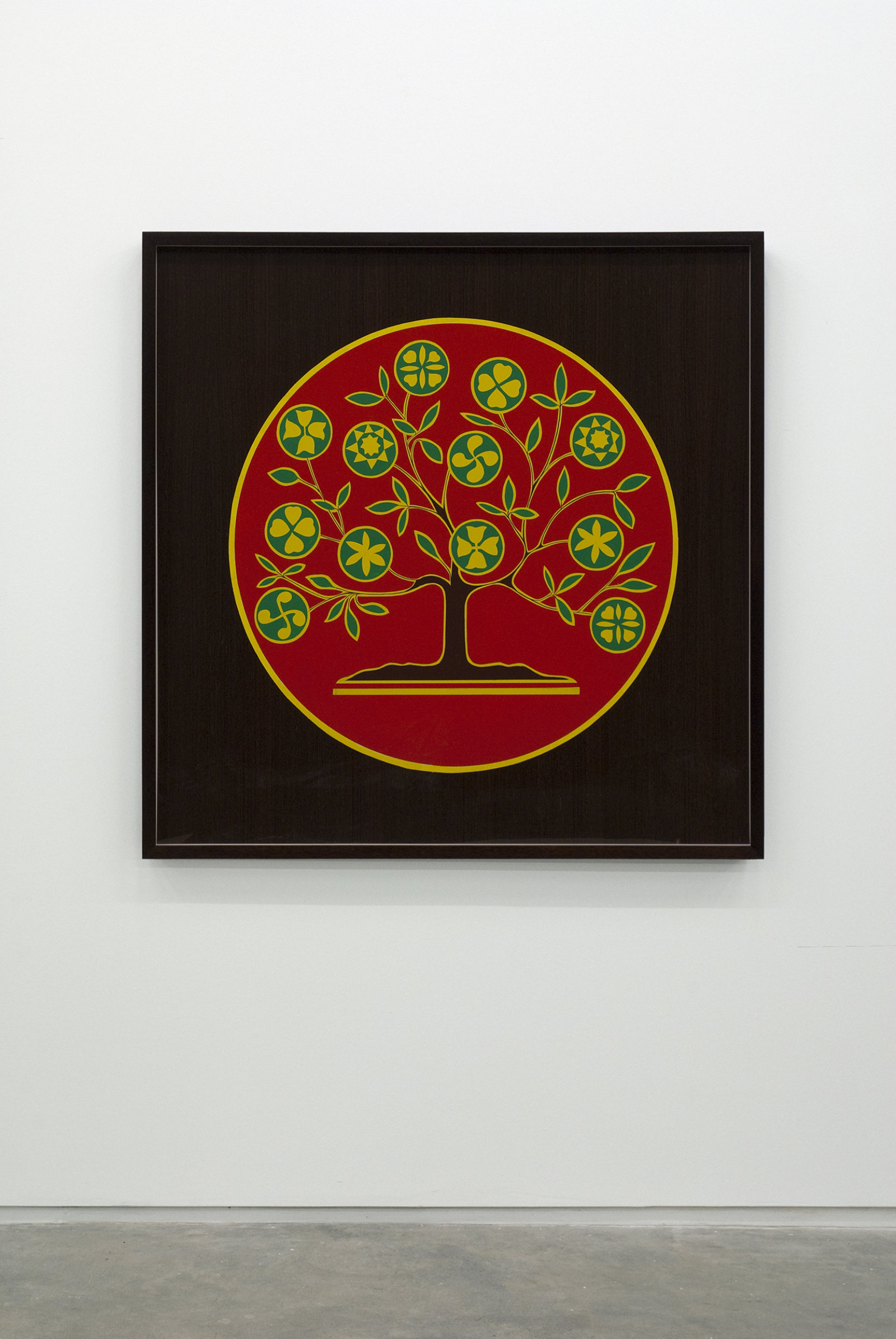 Myfanwy MacLeod, Hex V, 2009, enamel on wood, 48 x 48 in. (122 x 122 cm)
