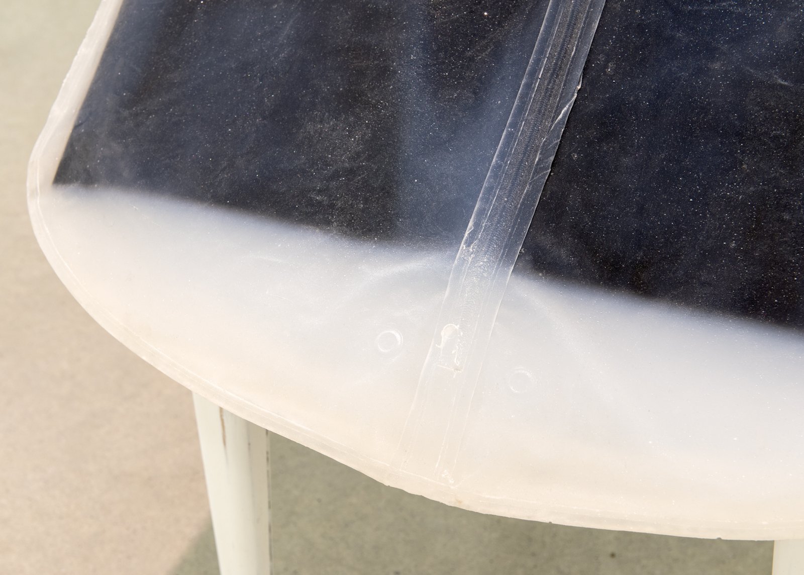 Liz Magor, Formal I (detail), 2012, platinum-cure silicone rubber, chair, 32 x 24 x 32 in. (81 x 61 x 81 cm) by Liz Magor