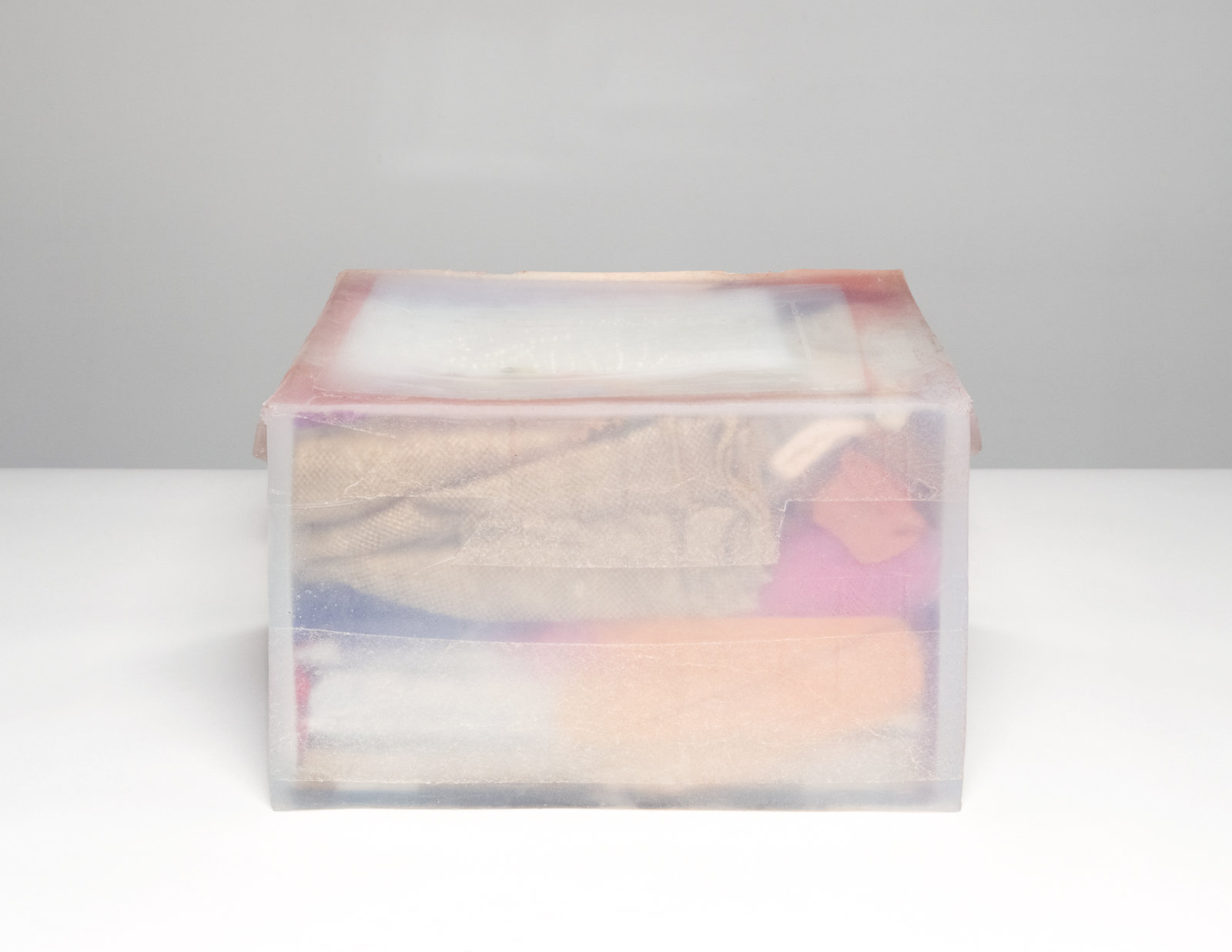 Liz Magor, All the Names I, 2014, silicone rubber, mixed fabric, 11 x 17 x 13 in. (27 x 42 x 33 cm)