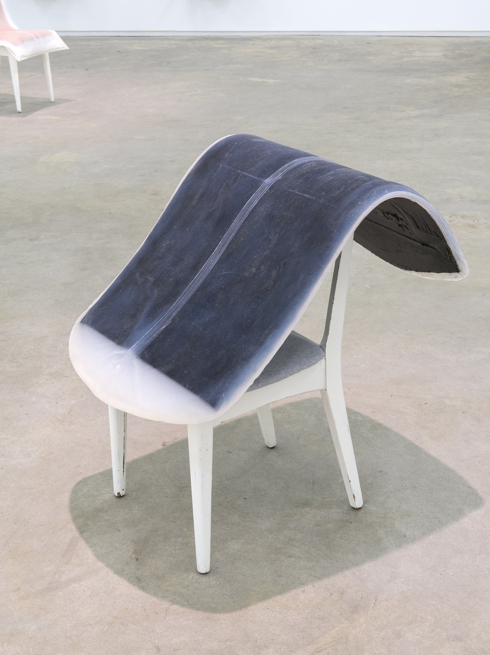 Liz Magor, Formal I, 2012, platinum-cure silicone rubber, chair, 32 x 24 x 32 in. (81 x 61 x 81 cm)