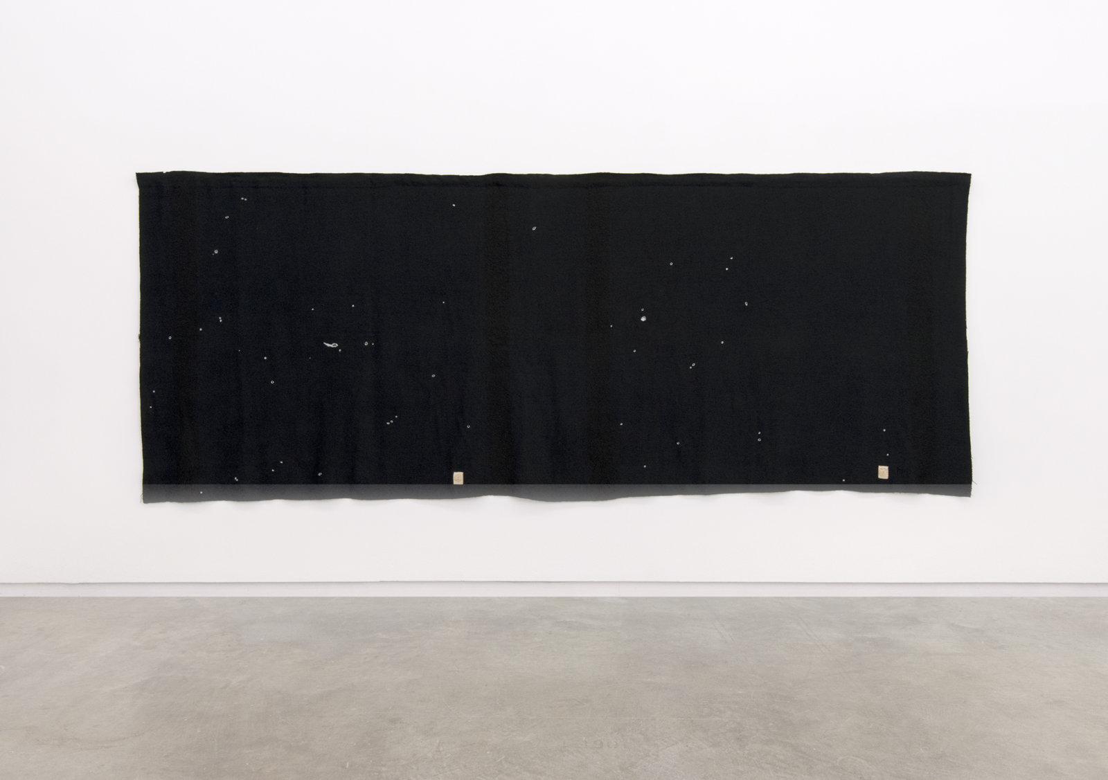 Liz Magor, Hudson’s Bay Double, 2011, wool, fabric, metal, polymerized gypsum, wood, 64 x 157 in. (163 x 399 cm)