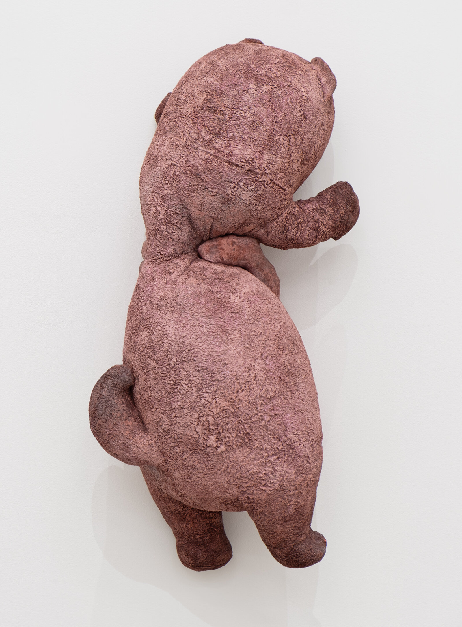 Liz Magor, PUNCH (potter’s pink), 2026, polymerized gypsum, 22 x 10 x 8 in. (56 x 25 x 19 cm)
