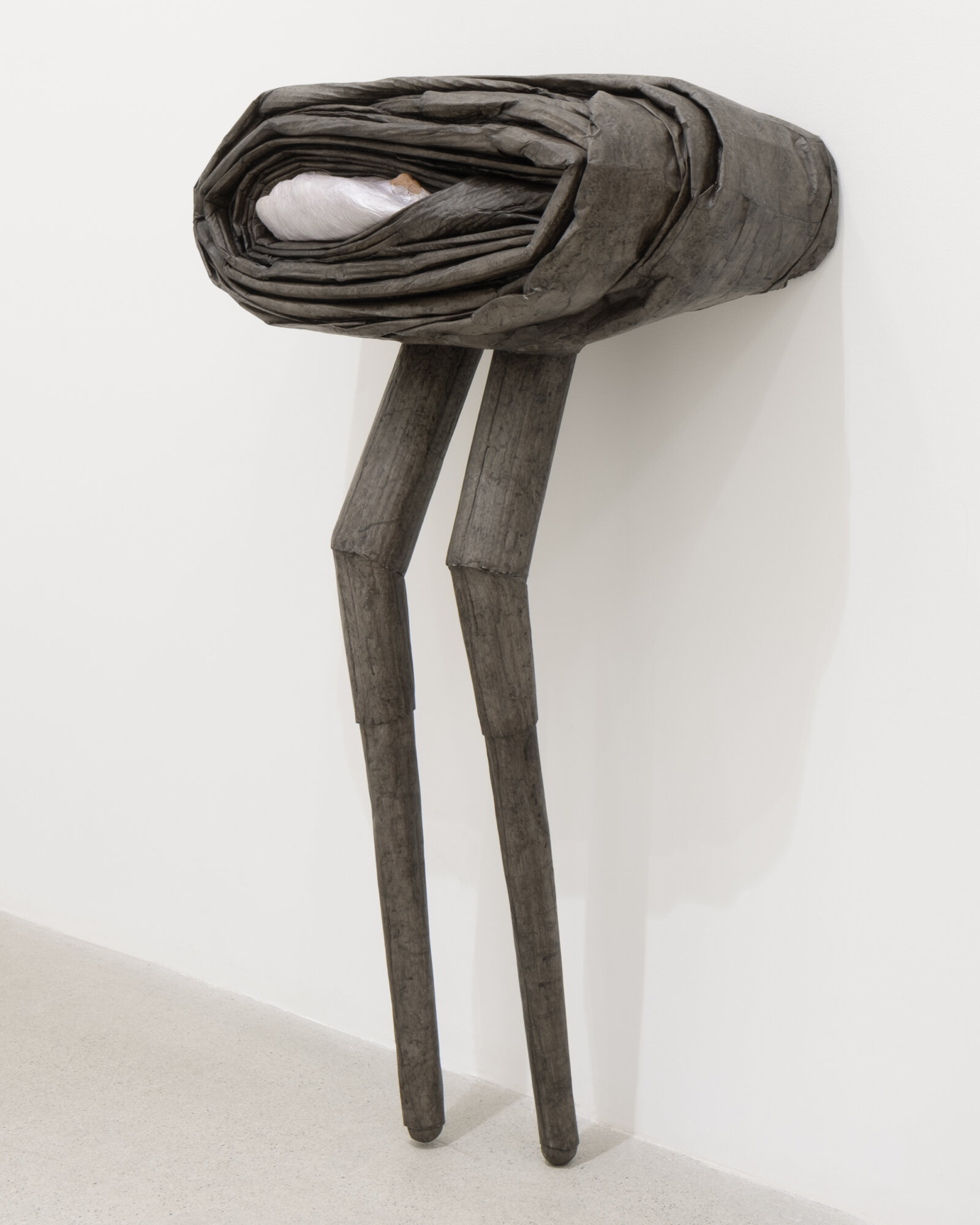 Liz Magor, Sequel, 2024, pigmented polymerized gypsum, 47 x 28 x 13 in. (119 x 71 x 33 cm)