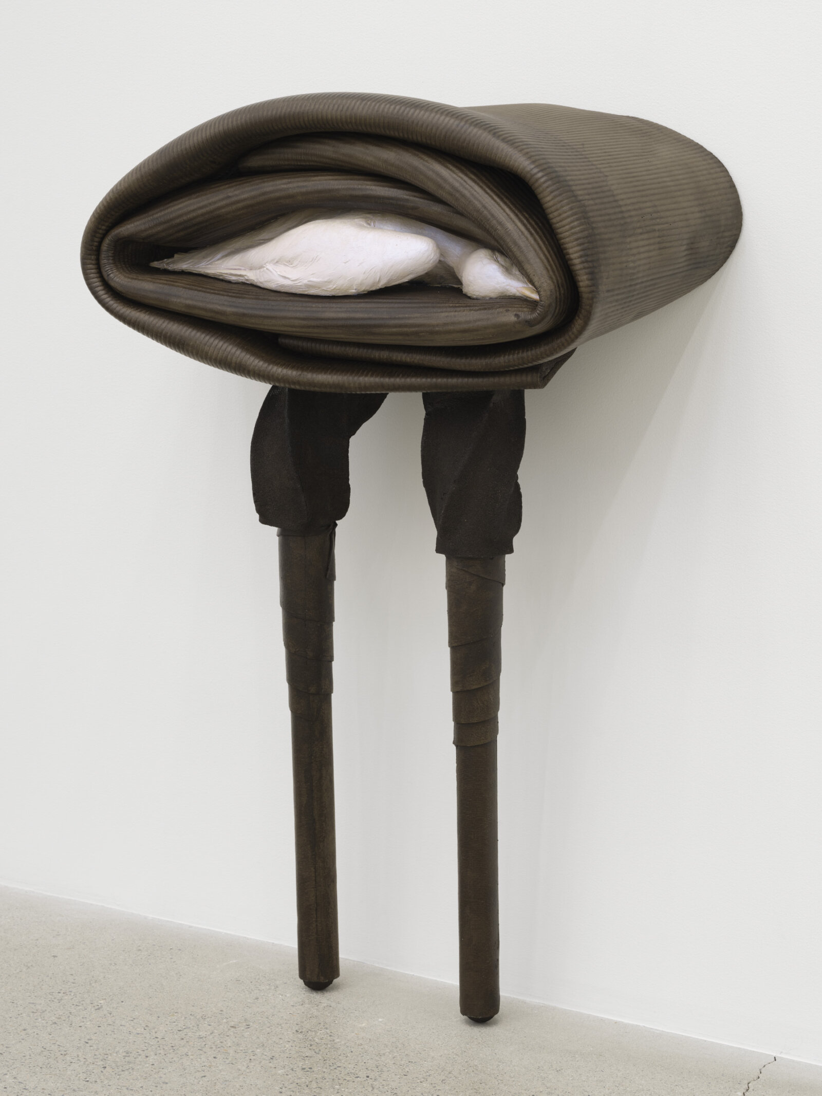 Liz Magor, Series, 2024, pigmented polymerized gypsum, 42 x 28 x 12 in. (107 x 71 x 31 cm)
