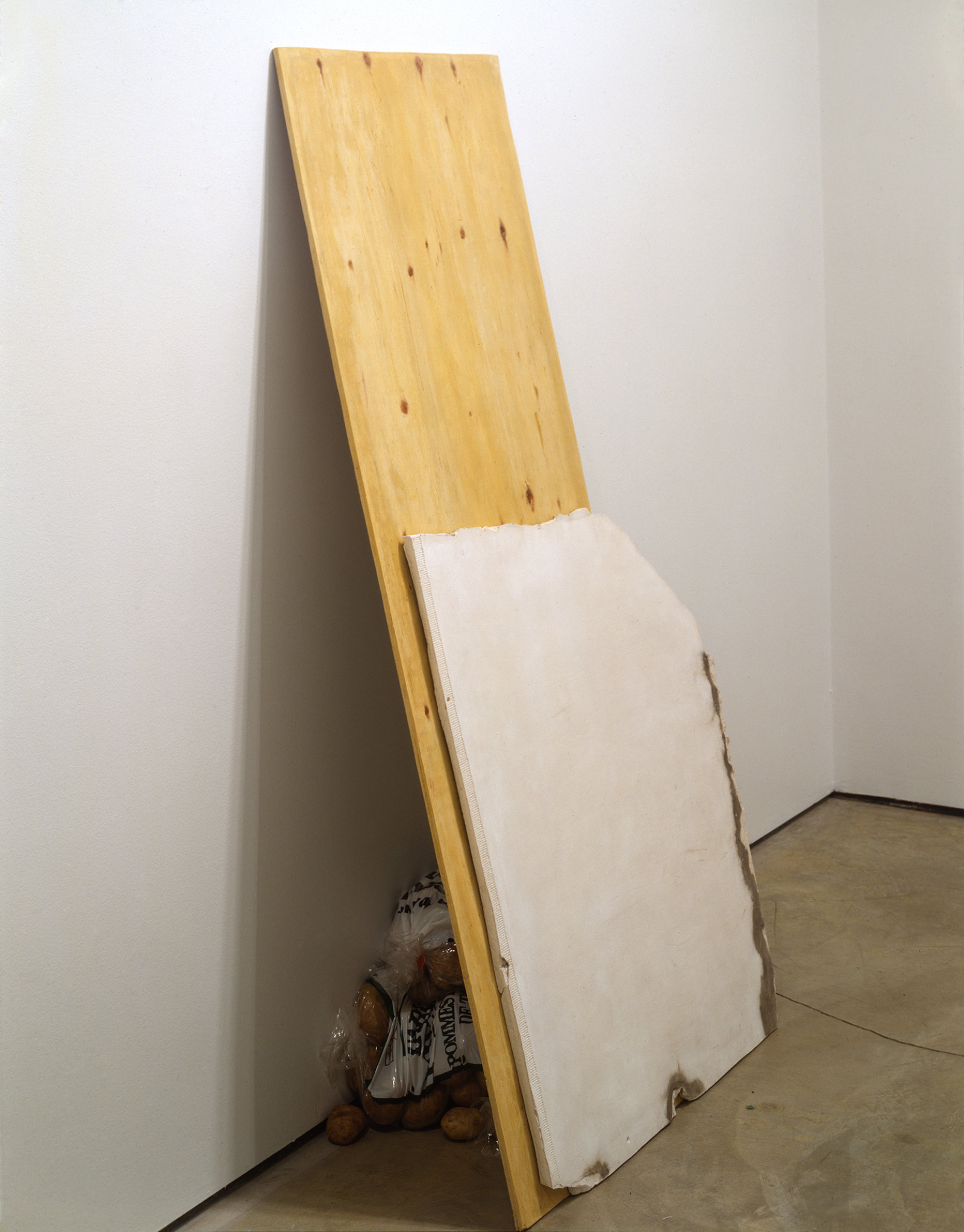 Liz Magor, Stores, 2000, plaster, resin, food, 61 x 32 x 14 in. (155 x 81 x 36 cm)