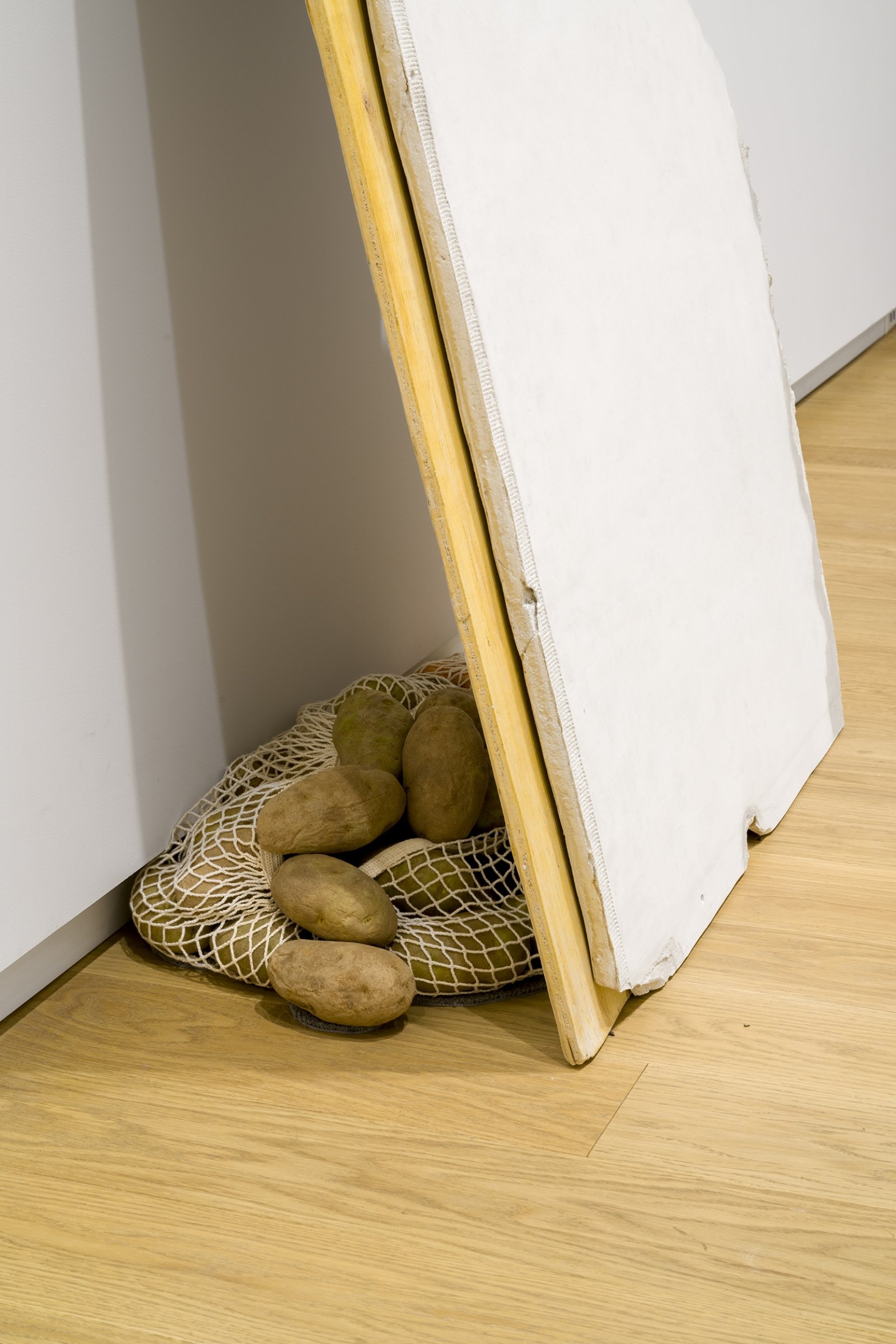 Liz Magor, Stores (detail), 2000, plaster, resin, food, 61 x 32 x 14 in. (155 x 81 x 36 cm). Installation view, LoSt + FoUnD, Remai Modern, Saskatoon, 2018